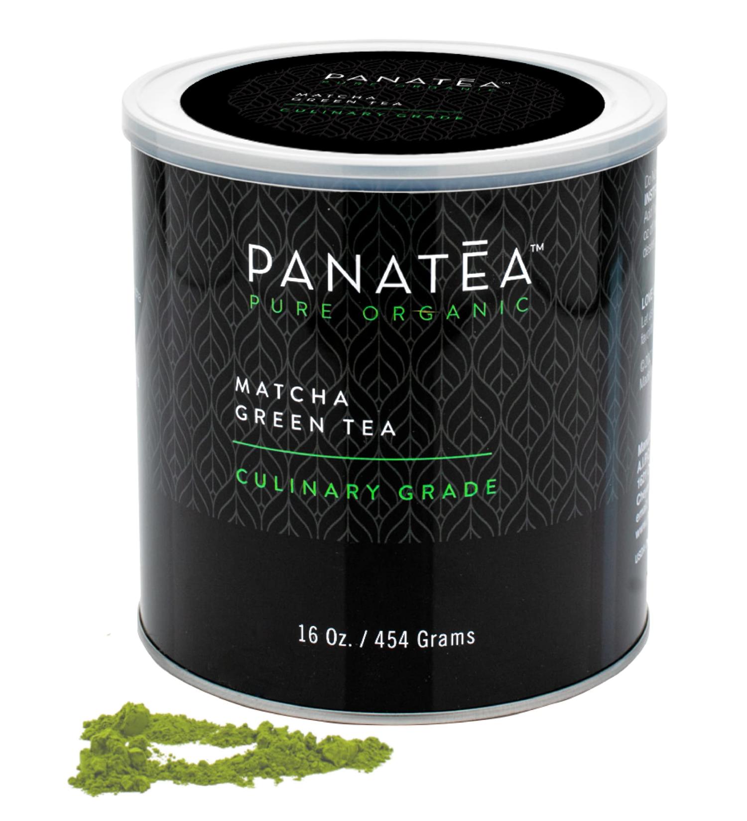 PANATEA Organic Matcha Green Tea Powder - 1 LB Culinary Grade | 100% Pure Premium Matcha for Lattes, Smoothies, Baking | 16 Oz Tin - Buy Online on GoSupps.com
