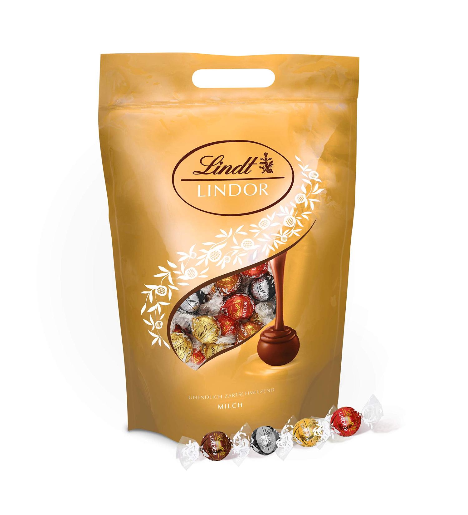 Lindt Chocolate Lindor Balls Mix 2kg Bag - 160 Assorted Milk White Dark & Hazelnut Pralines | Perfect Chocolate Gift | International Shipping Available - Buy Online on GoSupps.com
