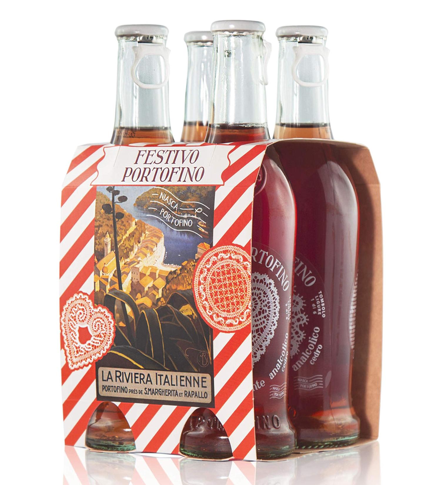 Niasca Portofino Festivo Portofino Italian Bitter Tonic Glass Bottle 250 ml (4 Count) Festivo Italian Bitter Tonic - Buy Online on GoSupps.com
