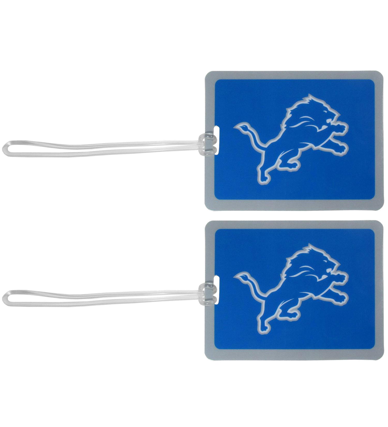 NFL Detroit Lions Vinyl Luggage Tag  2pk  Blue - Buy Online on GoSupps.com