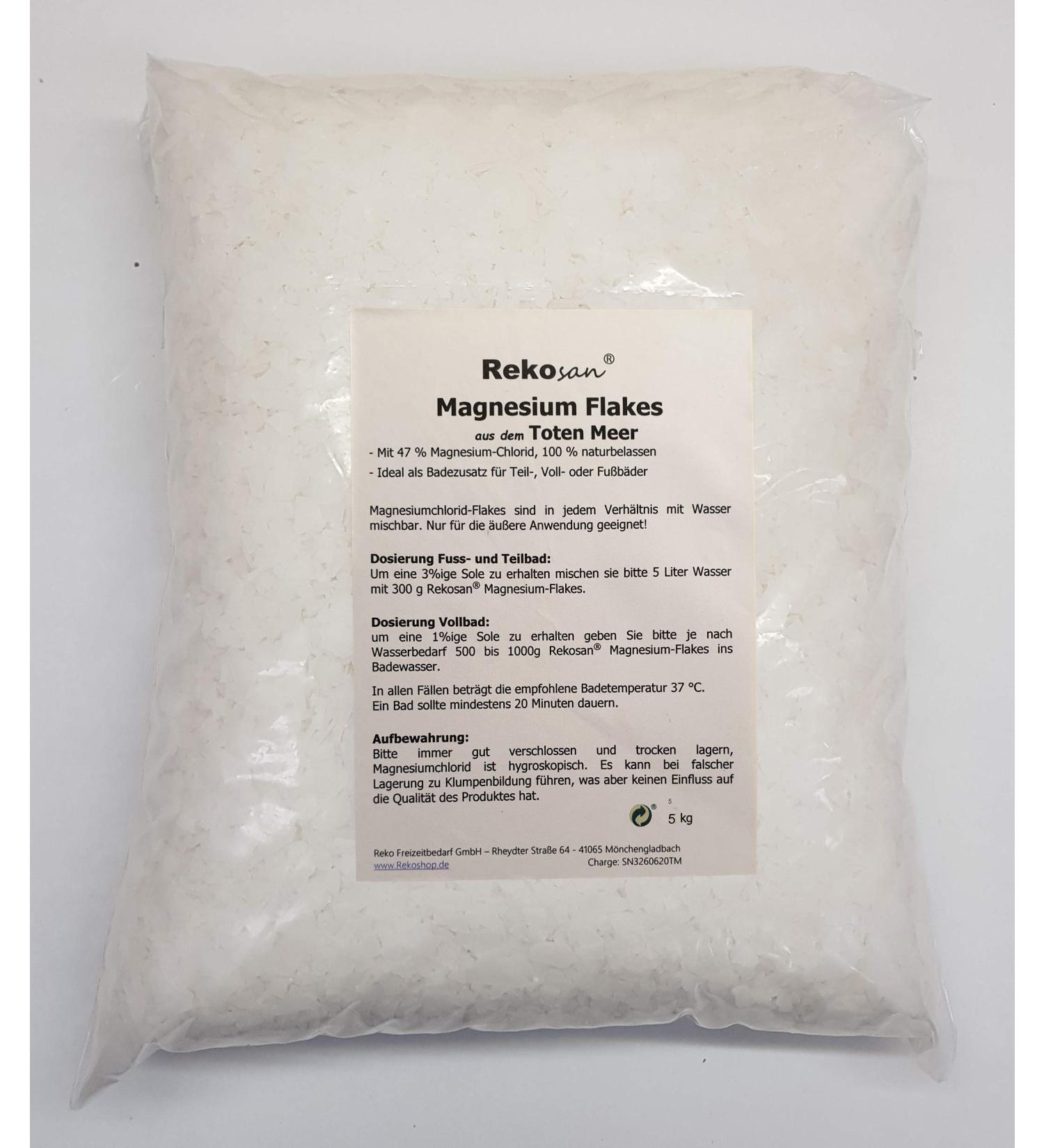 Rekosan Magnesium Chloride 47% MgCl2 Flakes from the Dead Sea 5 kg