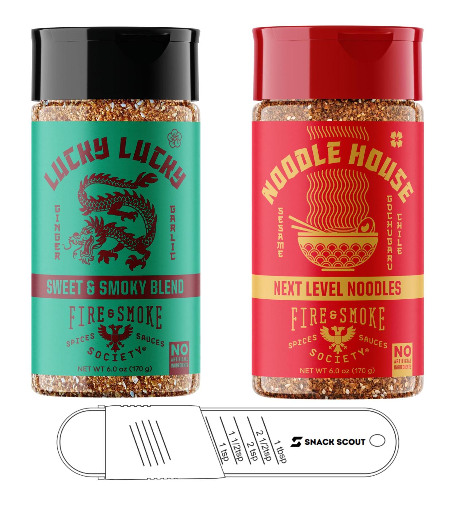 Fire & Smoke Society Asian Seasoning Lucky Asian Ginger and Noodle House Sesame | Bundle With Snack Scout Measuring Spoon - Buy Online on GoSupps.com