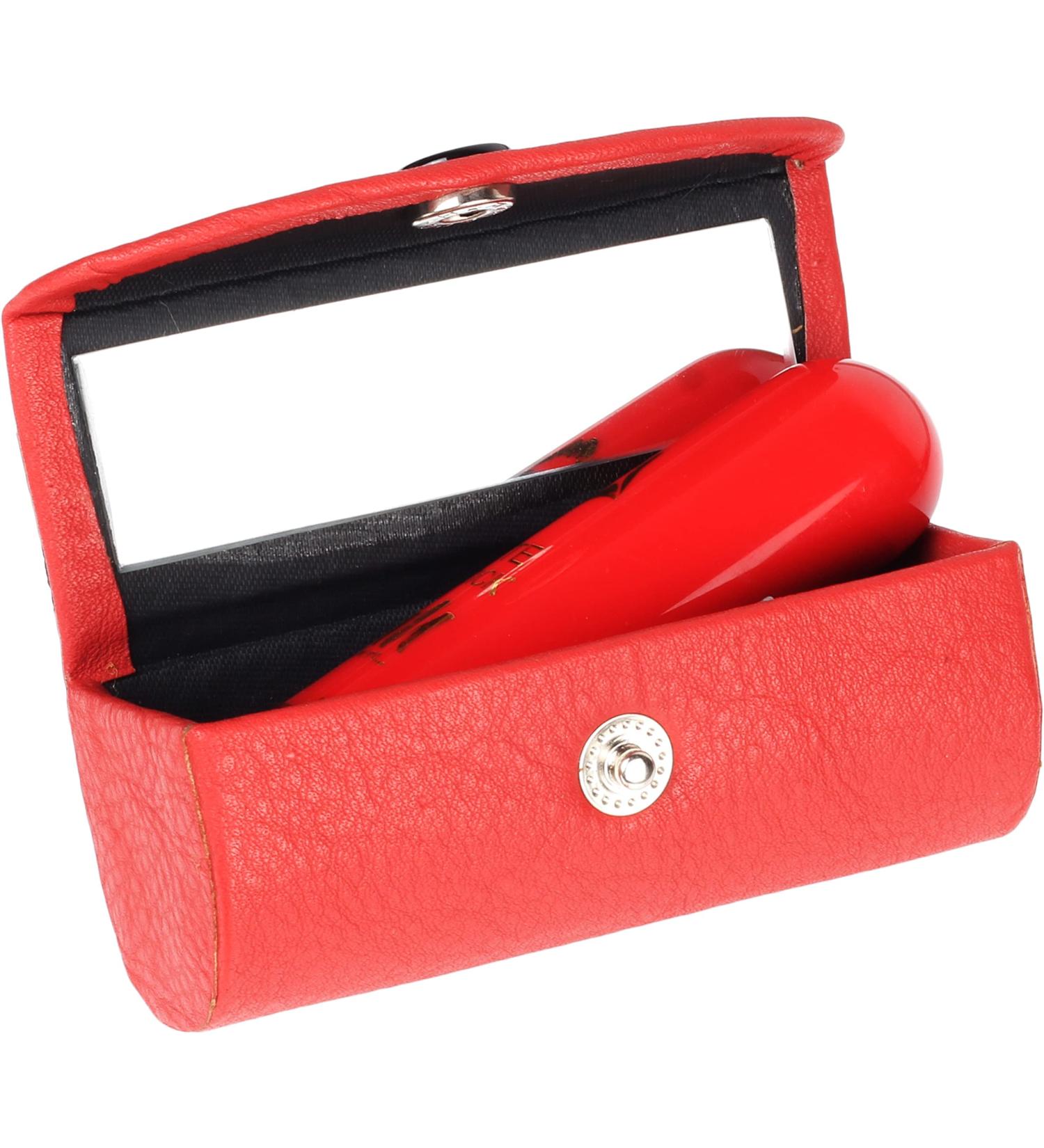 ARTISENIA Maroon Leather Lipstick Case Holder - Mother's Day Gift - Organizer Bag for Purse - Buy Online on GoSupps.com