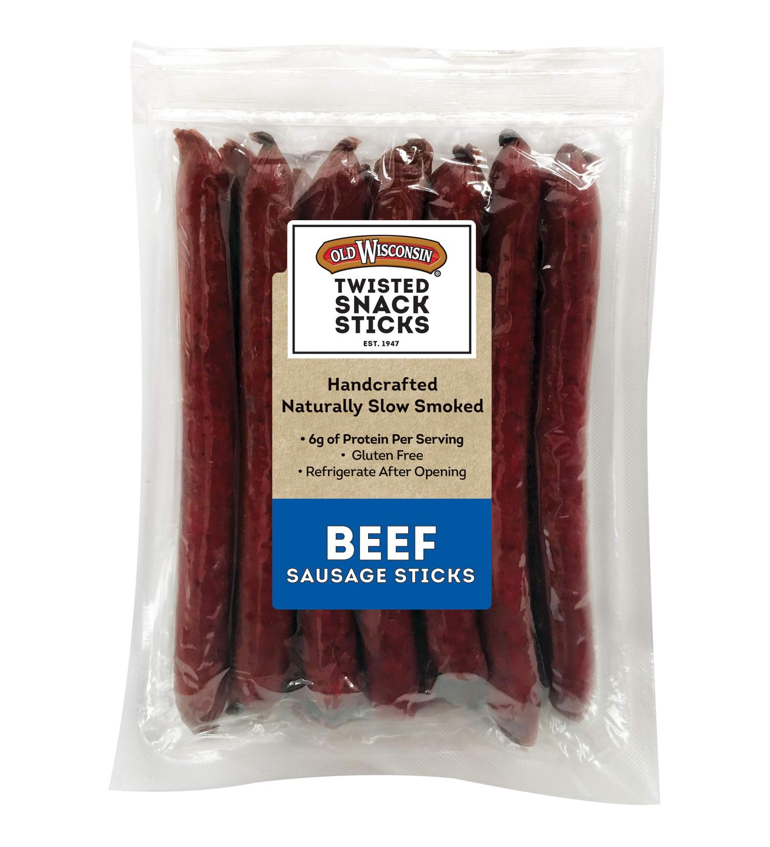 Old Wisconsin Beef Deli Sticks - 5 oz Package | High-Quality Snack for On-the-Go - Buy Online on GoSupps.com