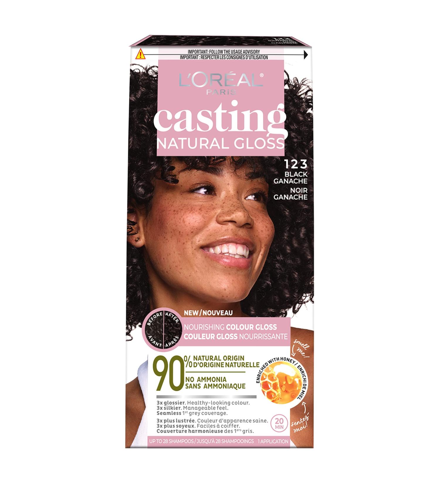 L Or al Paris Casting Natural Gloss Hair Color 123 Black Ganache High Shine Hair Gloss Hair Dye 1 EA 123 Ganache Black - Buy Online on GoSupps.com