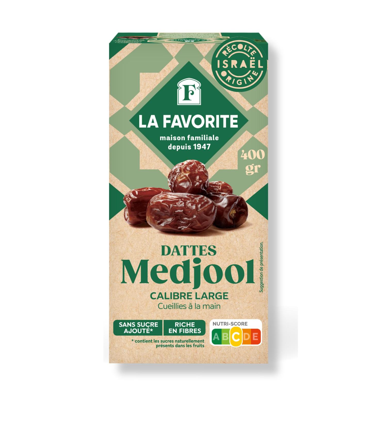 La Favorite - Medjool Dates 400g - Large Gauge Dates with Core - Freshness Guaranteed - Fleshy & Melting - For Healthy Snacks - Buy Online on GoSupps.com