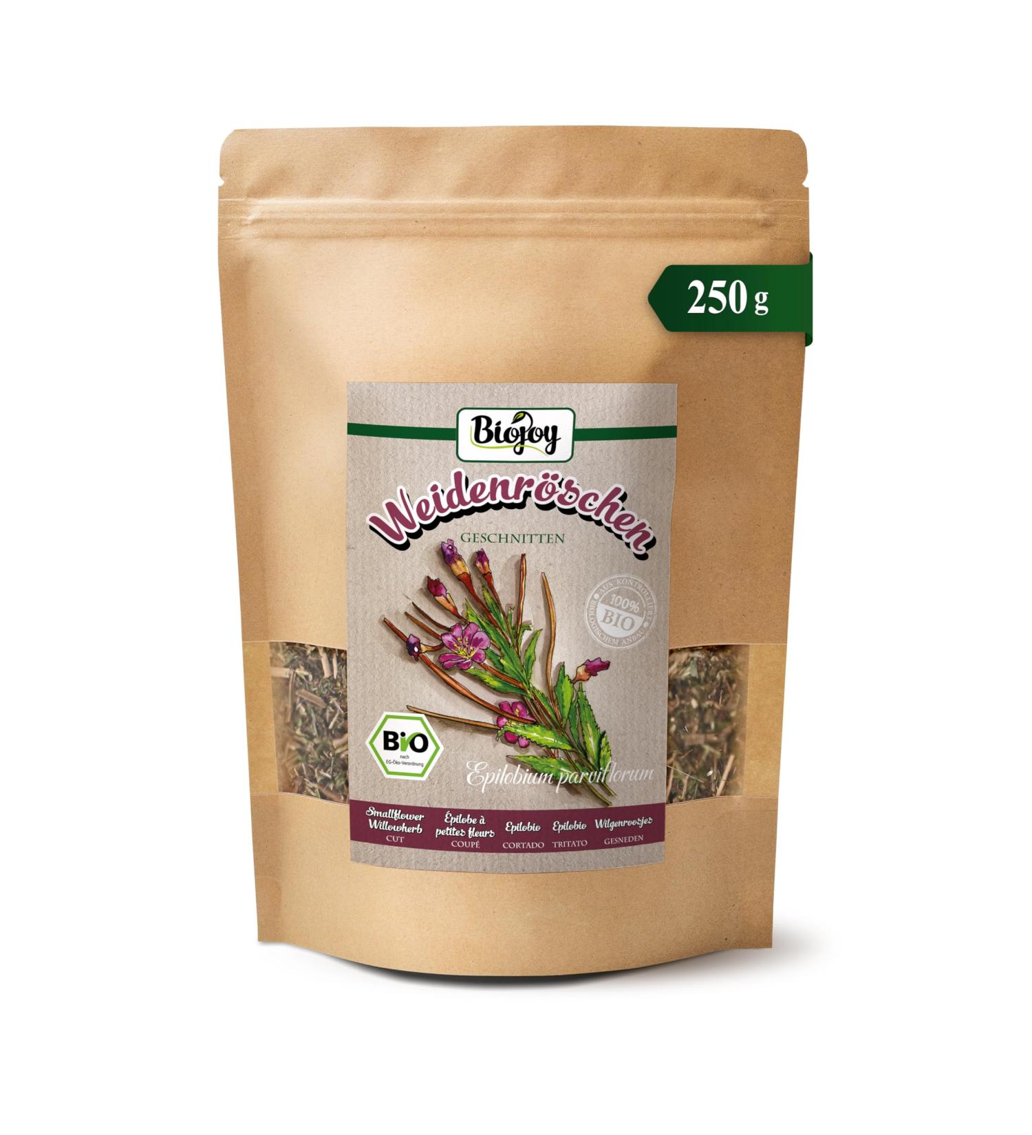  Biojoy Biojoy Organic small-flowered fireweed (250 g) dried and cut Epilobe infusion (Epilobium parviflorum) - Buy Online on GoSupps.com