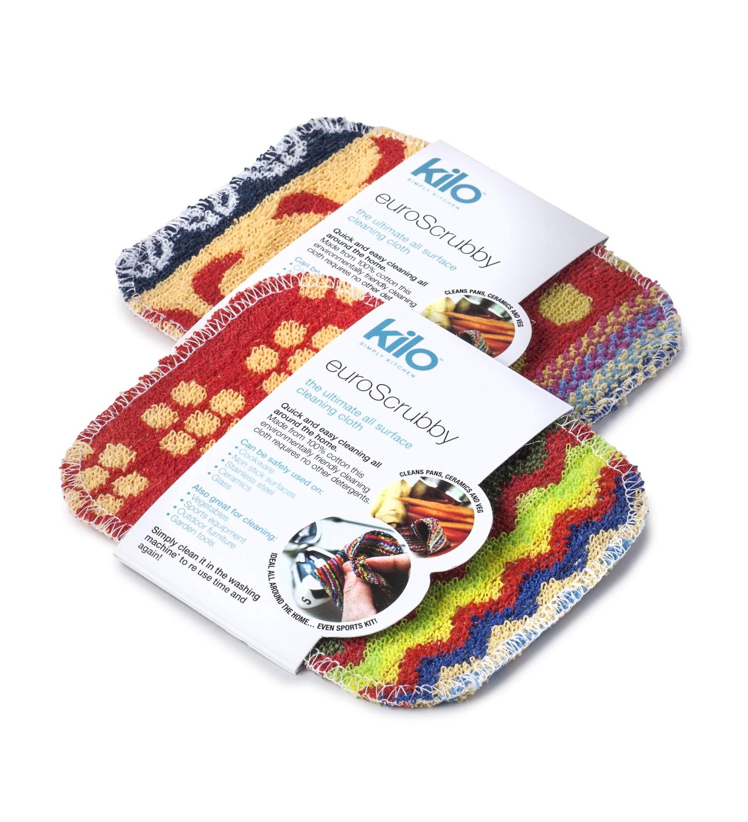 Kilo LSET18 Non-Scratch Scourer Purpose Environmentally Friendly Scrubby Multi Colour Set of 2 One Size 17x13cm 17x13cm Set of 2 - Buy Online on GoSupps.com