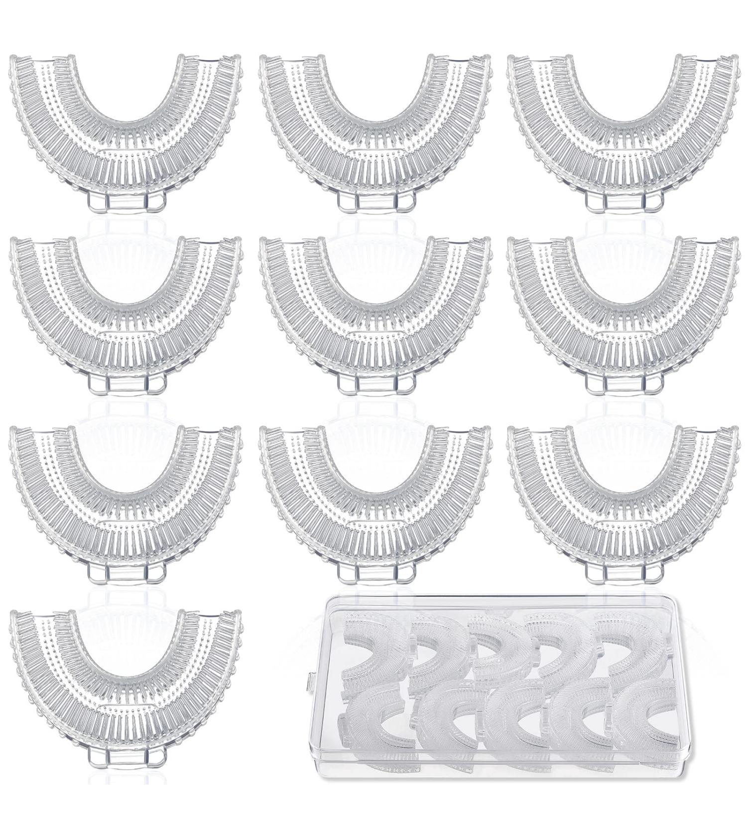 Patelai Kids U-Shaped Toothbrush Heads (10 Pcs) with Storage Box - 360 Degree Teeth Cleaning for Children Electric & Manual Toothbrushes - Buy Online on GoSupps.com