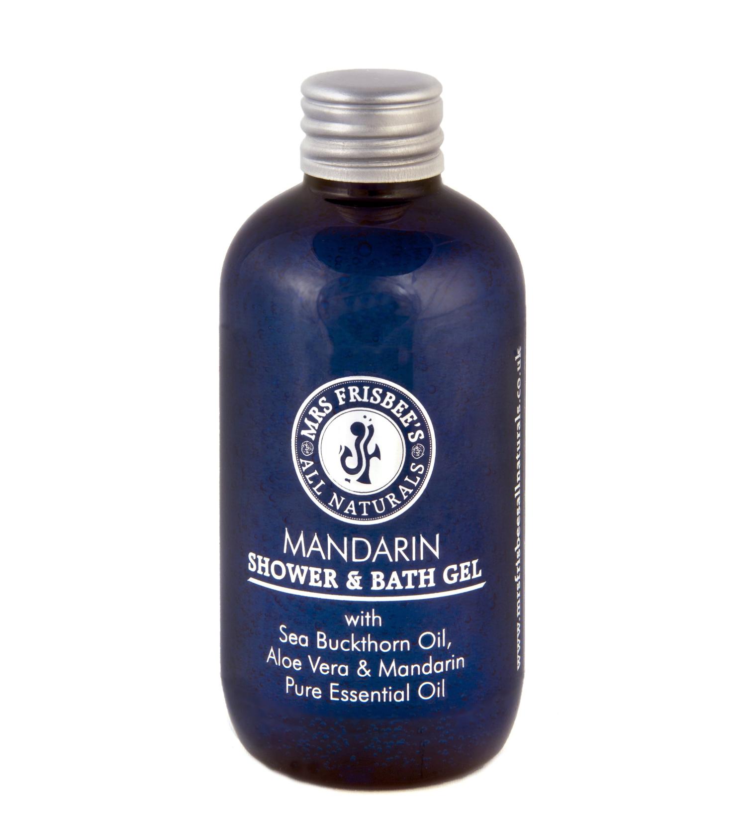 Mandarin Shower & Bath Gel made with Mandarin Pure Essential Oil Aloe Vera Sea Buckthorn and Soap Bark Tree Extract/Natural/Vegan/Sulphate Free/Cruelty Free (100ml) - Buy Online on GoSupps.com