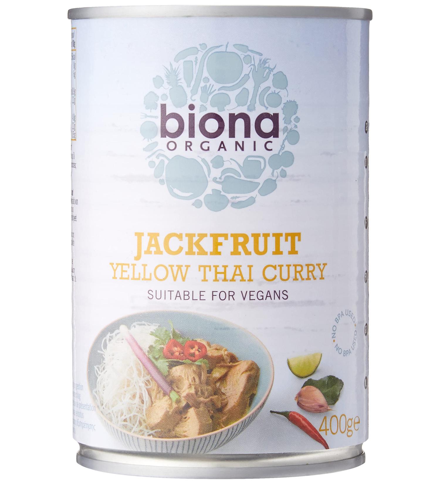 Biona Organic Yellow Thai Jackfruit 400g - Authentic Thai Flavor | Vegan & Gluten-Free - Buy Online on GoSupps.com