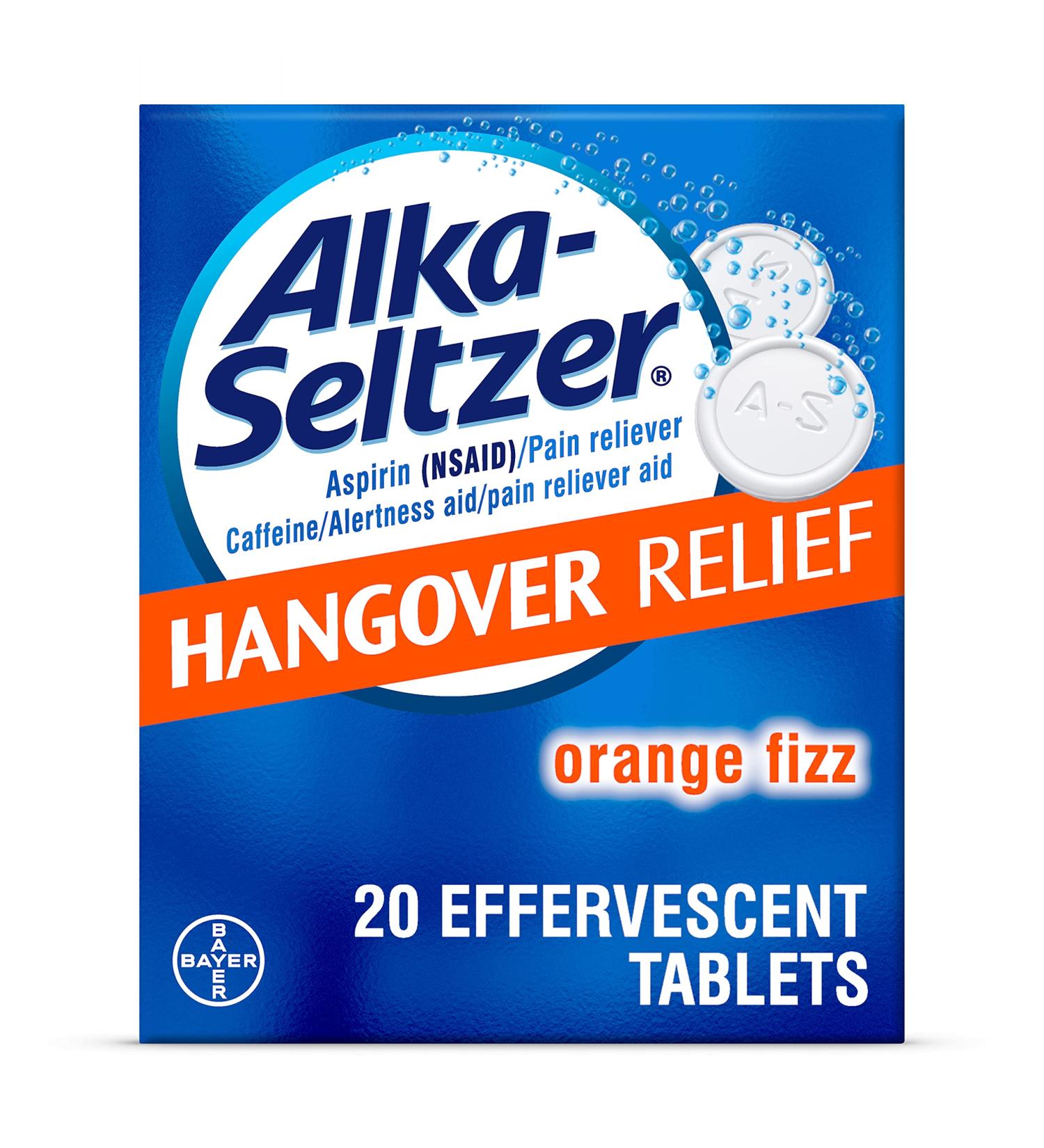 Alka-Seltzer Hangover Relief Tablets - Fast Relief for Headaches, Body Aches & Mental Fatigue - 20CT - Buy Online on GoSupps.com