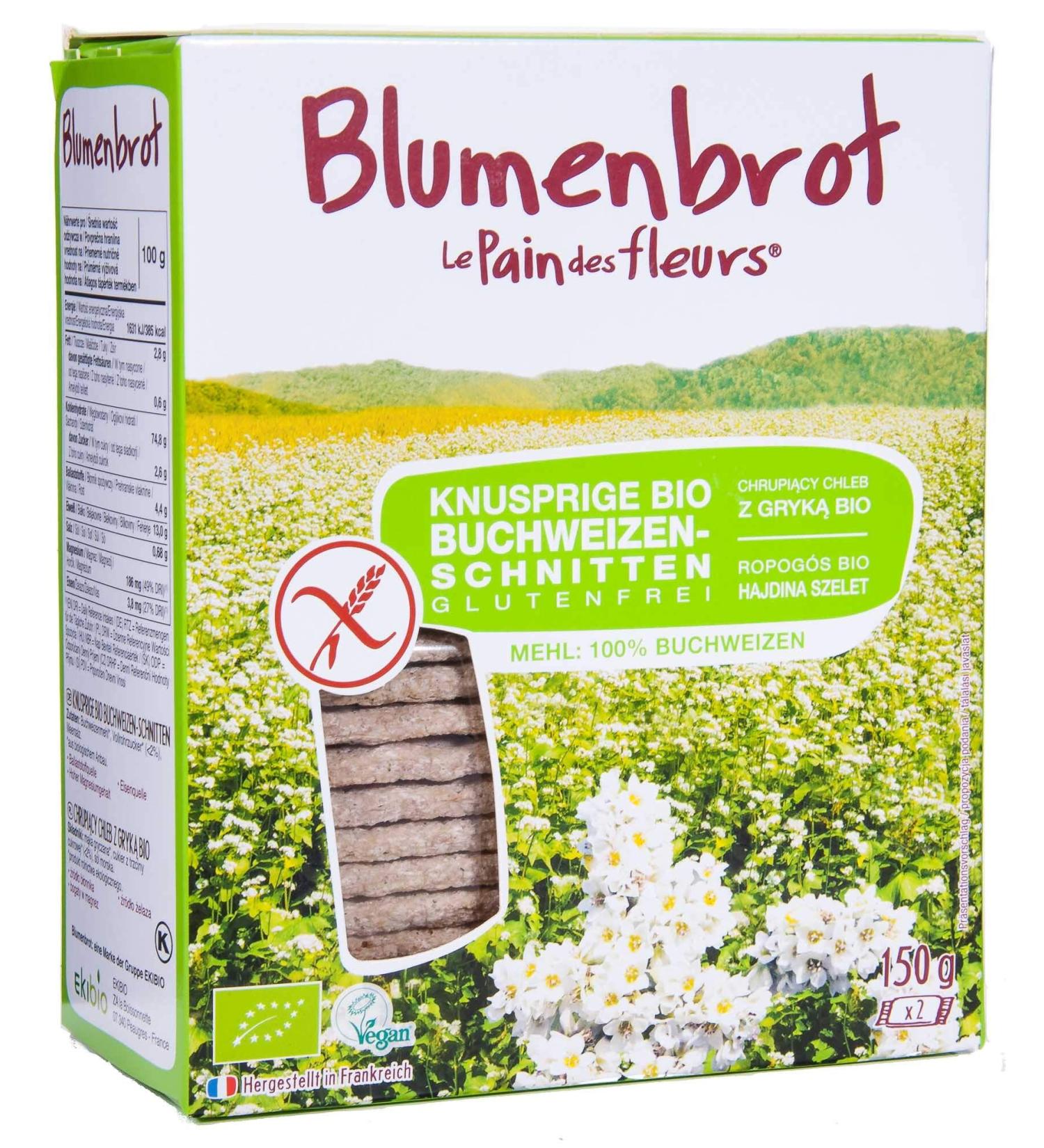 Le Pain Des Fleurs Organic Buckwheat Crispbread Gluten-Free Vegan 150 Gram - Buy Online on GoSupps.com