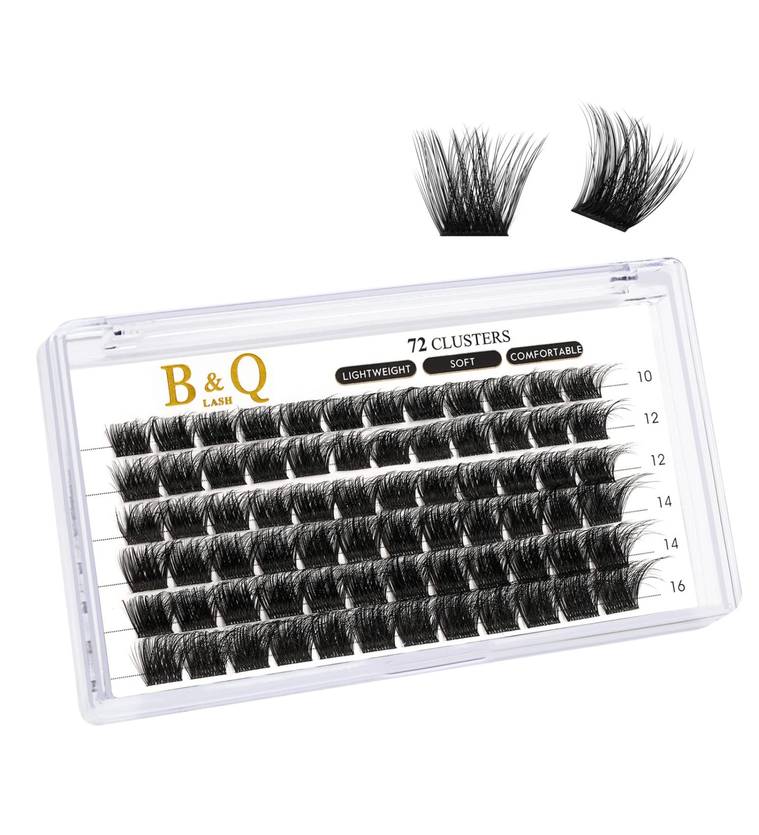 Buy BQ Lash 72 Cluster Colored Eyelashes - DIY Eyelash Extensions at Home | B30 B02 B09 Black Eyelash Clusters - Buy Online on GoSupps.com