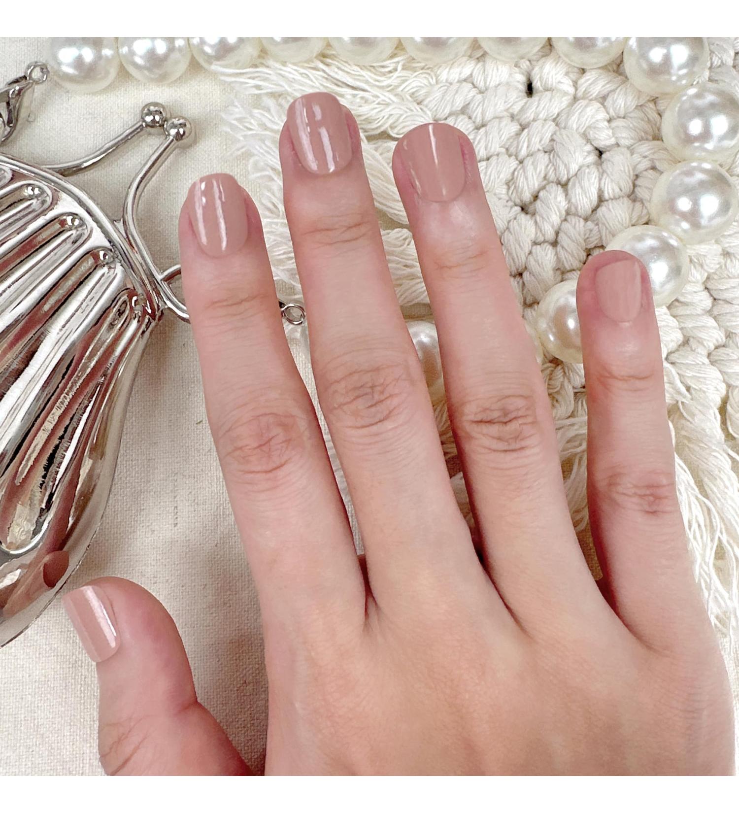 Shop Danni & Toni Half Hardened Gel Nail Foils - Blissful Brown Red UV Nail Design | 28 High-Quality Stickers - Buy Online on GoSupps.com