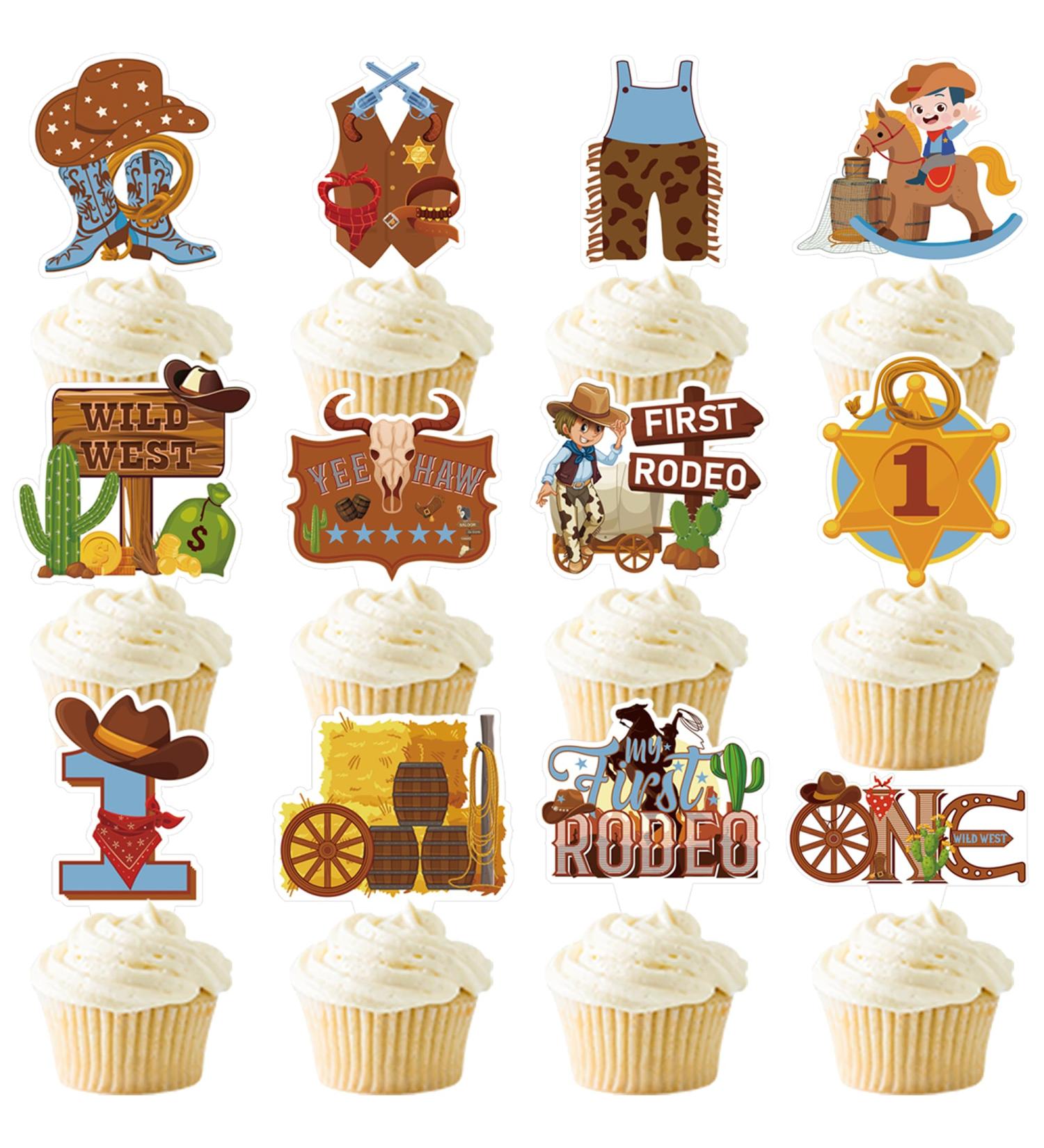 48 pcs My First Rodeo Cupcake Toppers - Buy Online on GoSupps.com
