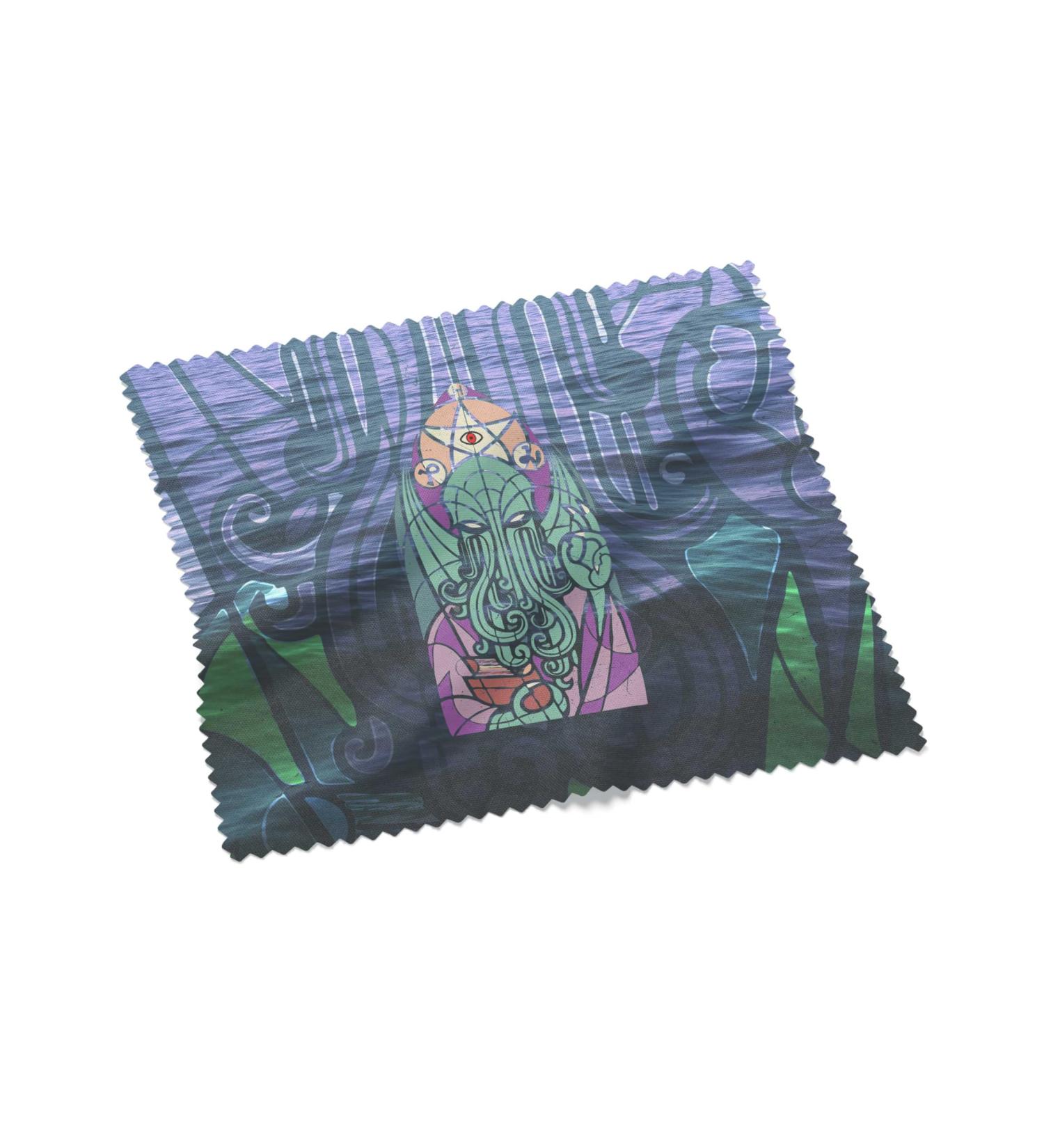 Urban Backwoods Church Of Cthulhu Microfiber Cloth Glasses Cleaning Cloth