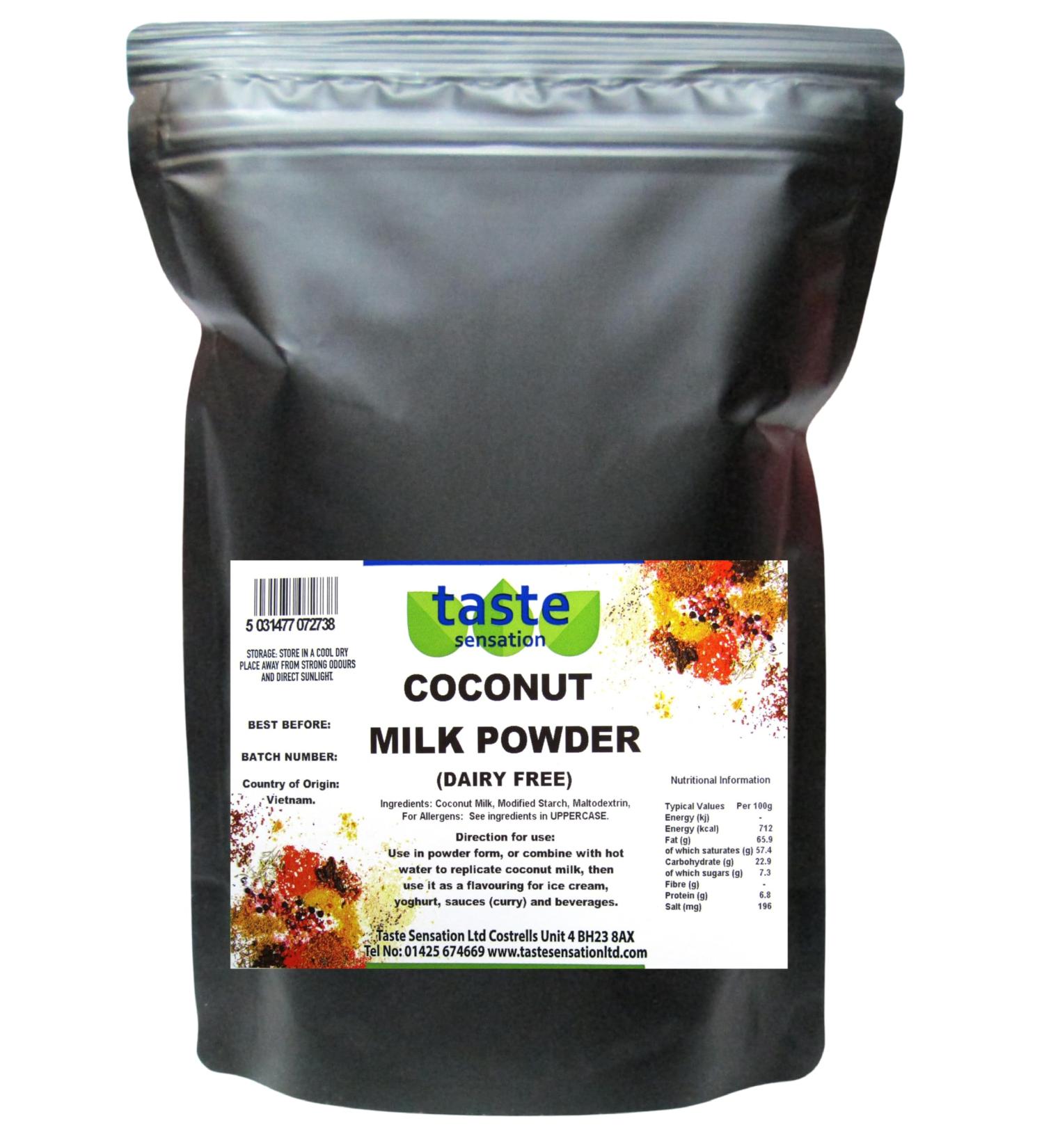 Coconut Milk Powder - 1kg Resealable Pouch - Buy Online on GoSupps.com