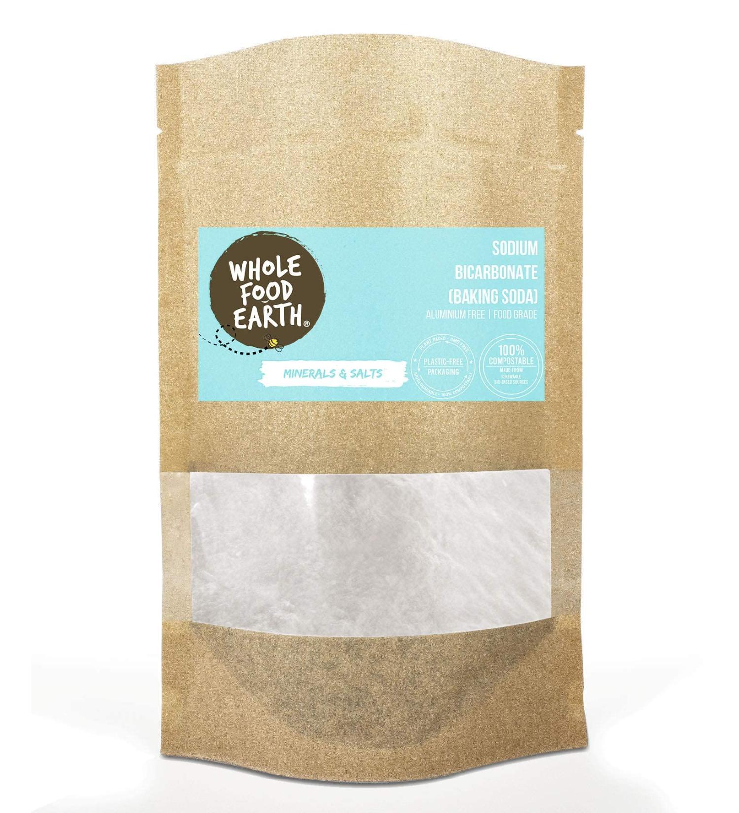 Wholefood Earth Sodium Bicarbonate Baking Soda 500g - Pack of 1 - Buy Online on GoSupps.com