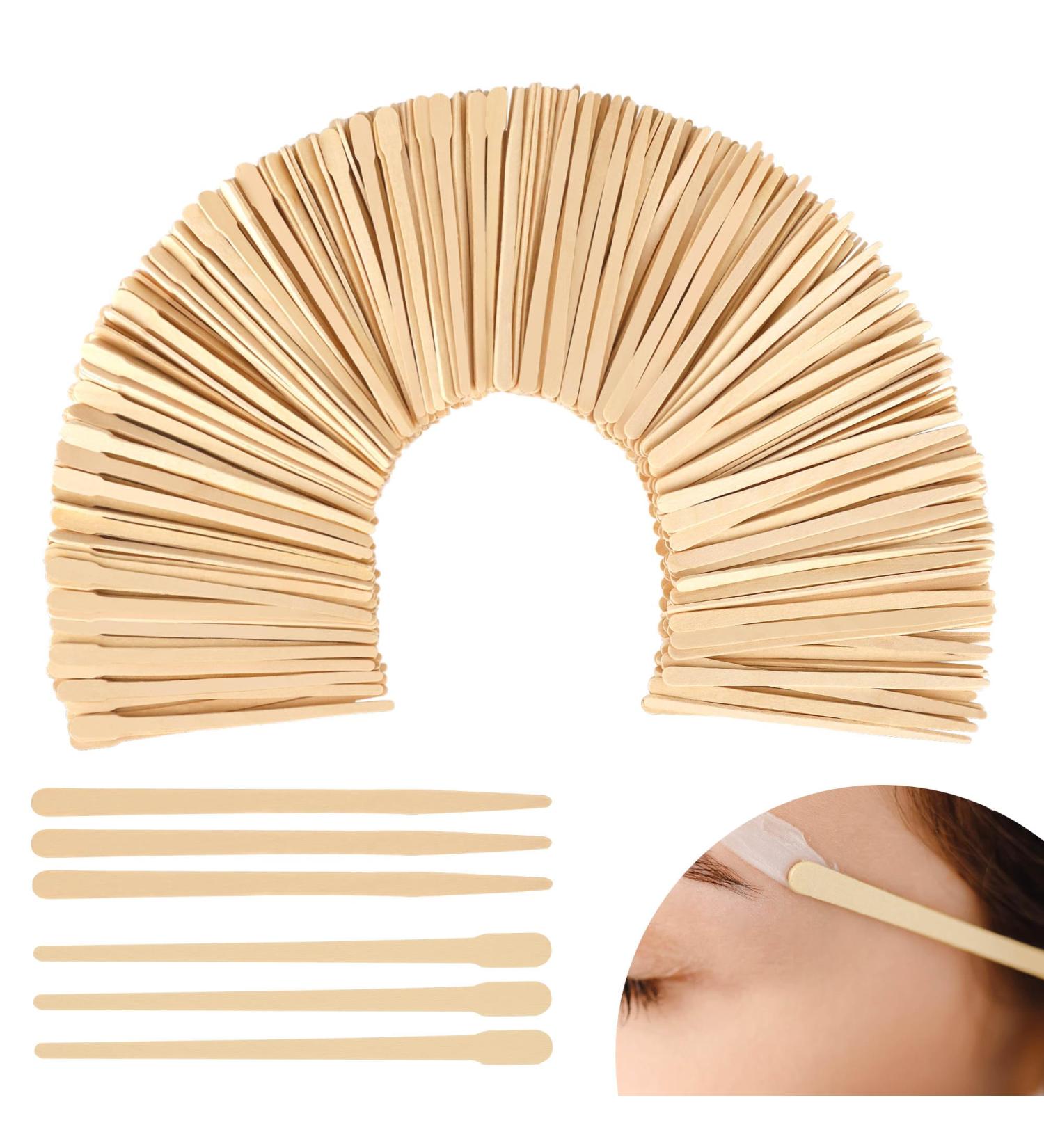 Aneco 800 Wooden Wax Sticks - 3.5 Inch Wax Spatulas for Hair & Eyebrow Removal | Craft & Beauty Applicator - Buy Online on GoSupps.com