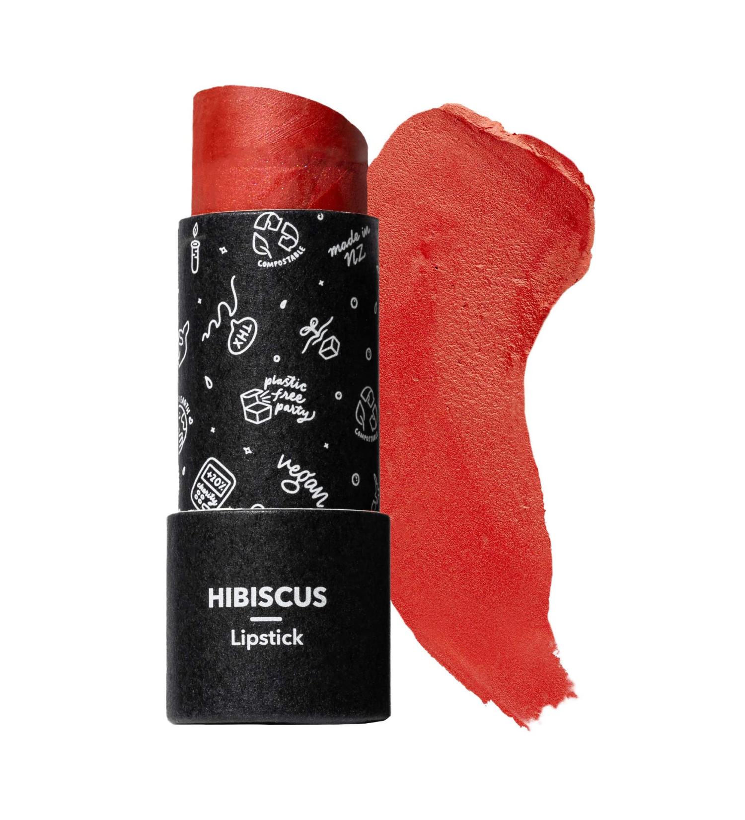 Ethique Hibiscus Satin Matte Lipstick - Vibrant Coral 0.28 oz - Vegan & Cruelty-Free - Buy Online on GoSupps.com