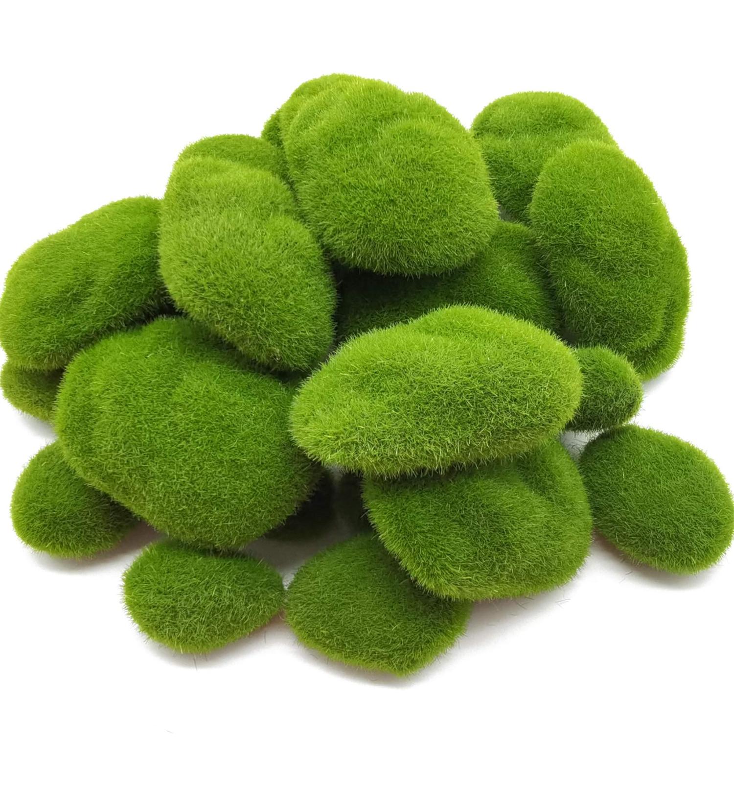 RONYOUNG 30PCS Artificial Moss Rocks - Decorative Fake Moss Stones for Fairy Gardens and Crafts - Buy Online on GoSupps.com