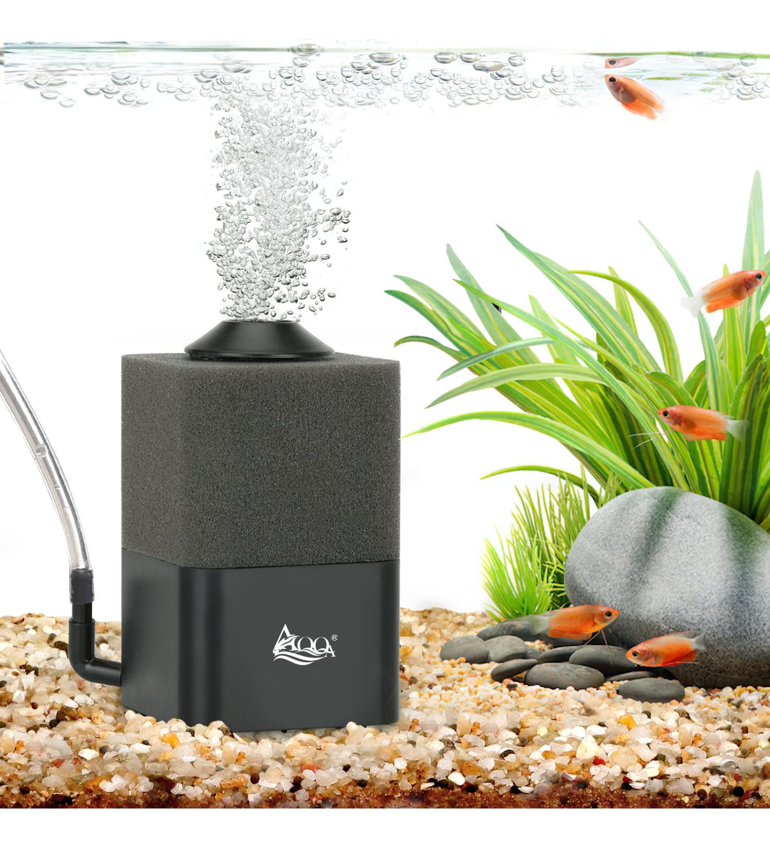 Buy AQQA Aquarium Sponge Filter - Quiet Internal Filter for 15-150L - Optimal Biological & Mechanical Filtration - Buy Online on GoSupps.com