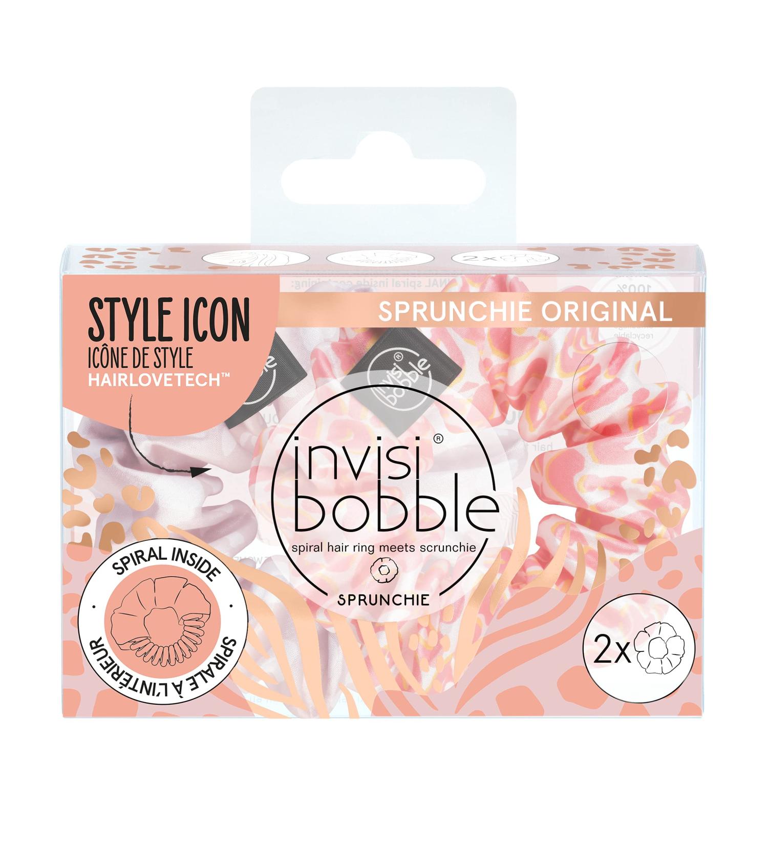 Invisibobble Sprunchie Duo Set - We'll Always Have Panther | 2 Pastel Satin Hair Ties for Girls & Women | Limited Urban Safari Collection - Buy Online on GoSupps.com