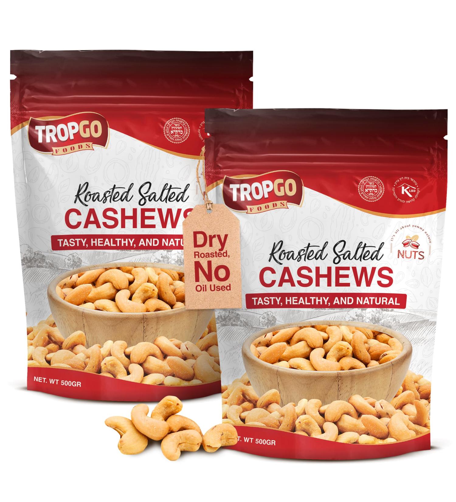 Tropgo Noix de Cajou Grill es 500g x2 L g rement Sal es Riches en Fibres et Prot ines Fra ches Casher Id ales en Snack Achat en Gros Pratique - Buy Online on GoSupps.com