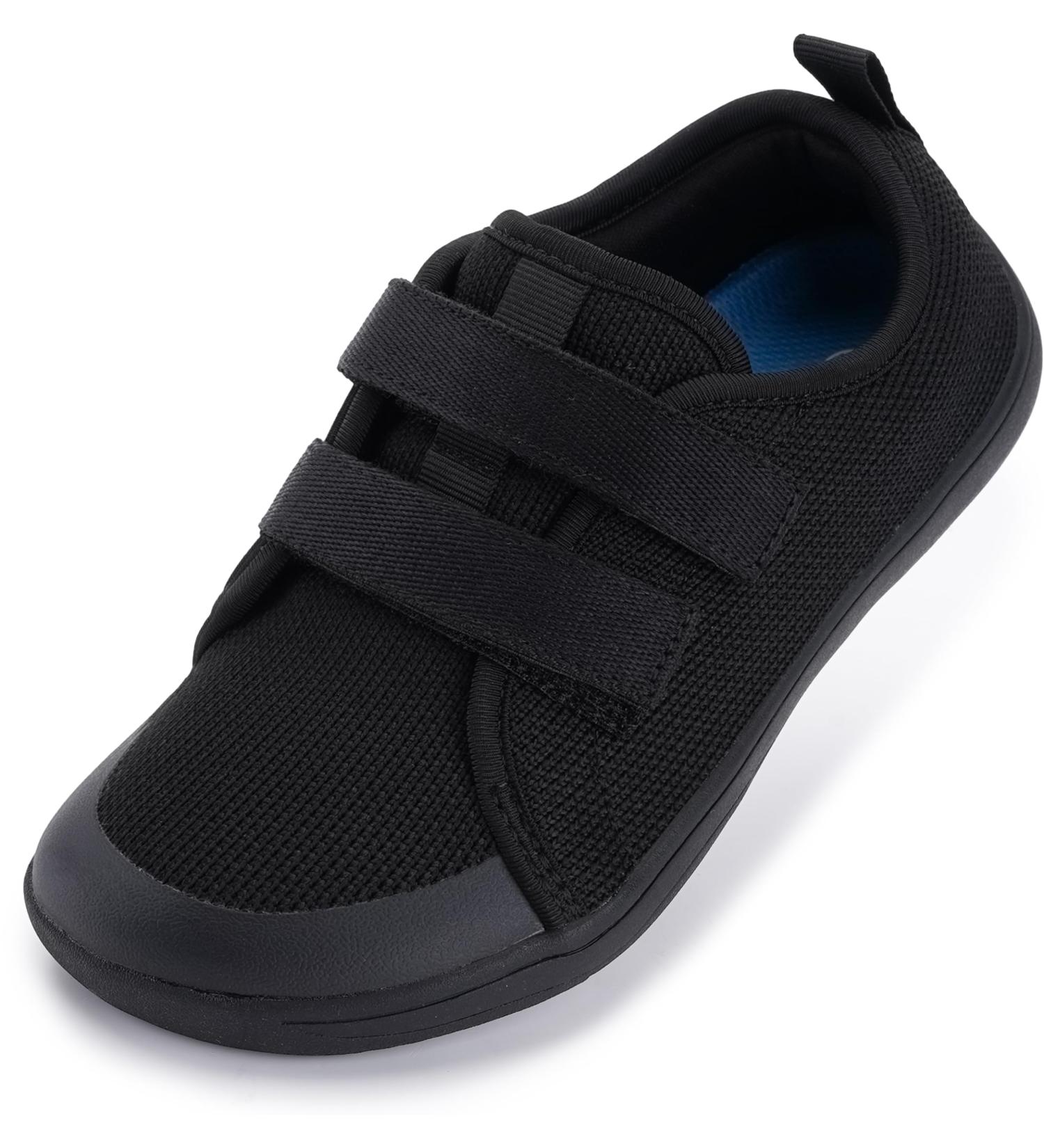 WHITIN Kids Barefoot Shoes | Wide Minimalist Sneakers for Boys & Girls | All Black | EU Size 29 - Buy Online on GoSupps.com