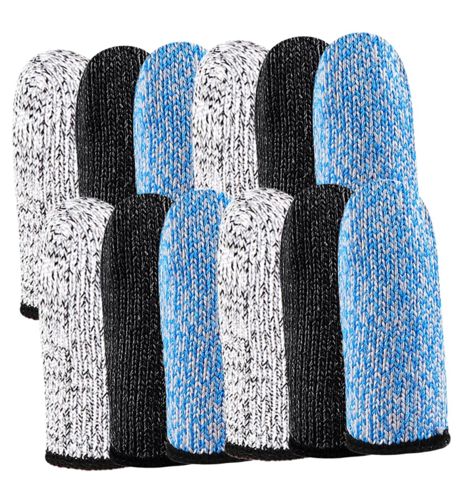 6 Pair Reusable Finger Cots - Protective Sewing Finger Sleeves for Men & Women - High Strength Polyethylene Thumb Covers - Buy Online on GoSupps.com