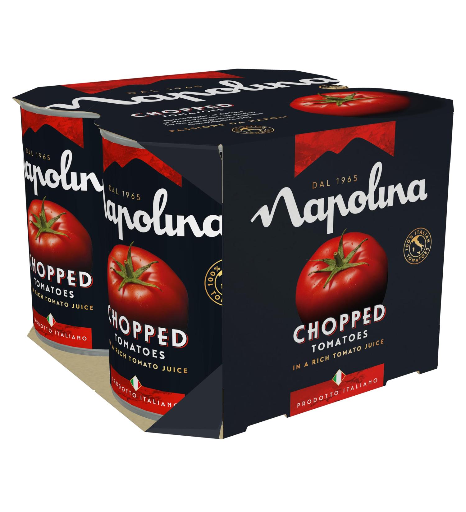 Napolina Chopped Tomatoes 4 x 400g 400 g - Buy Online on GoSupps.com