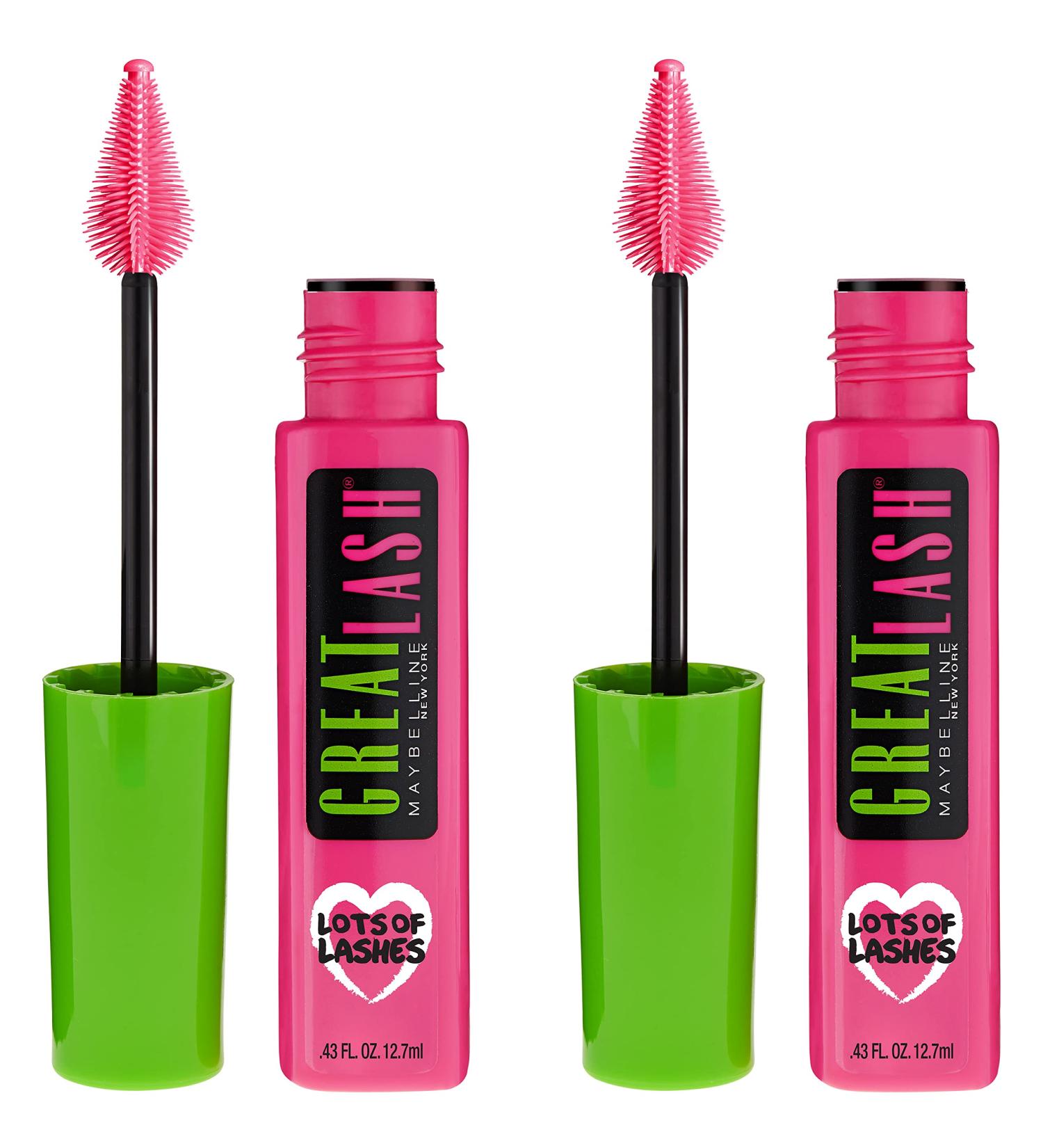 Maybelline Great Lash Lots of Lashes Mascara - Blackest Black (2 Count) - Washable, Volume & Length - Buy Online on GoSupps.com