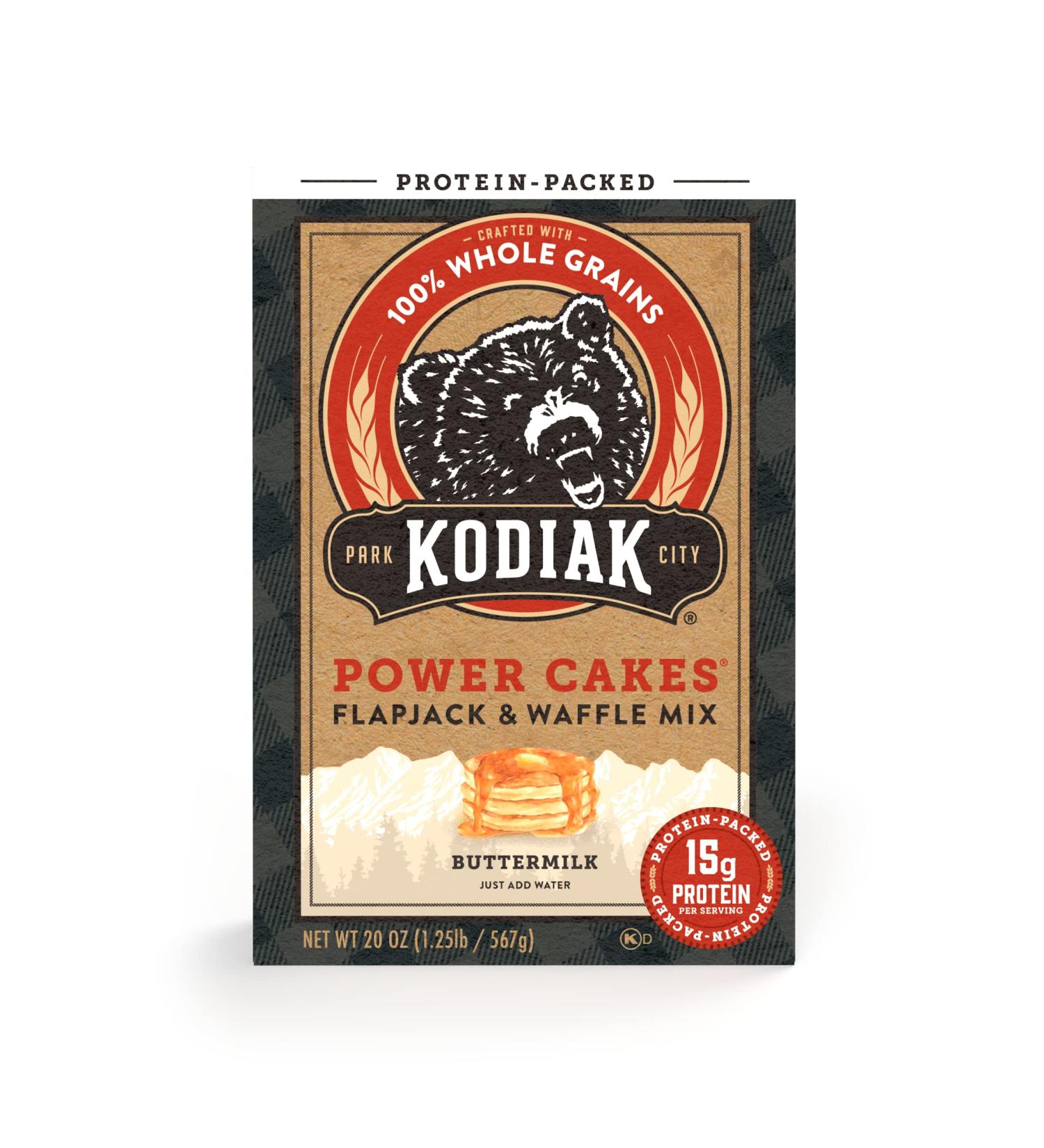Kodiak Cakes Whole Grain Power Cakes - Original Buttermilk Flapjack & Waffle Mix - 20 oz | Healthy Breakfast Mix for International Shipping - Buy Online on GoSupps.com