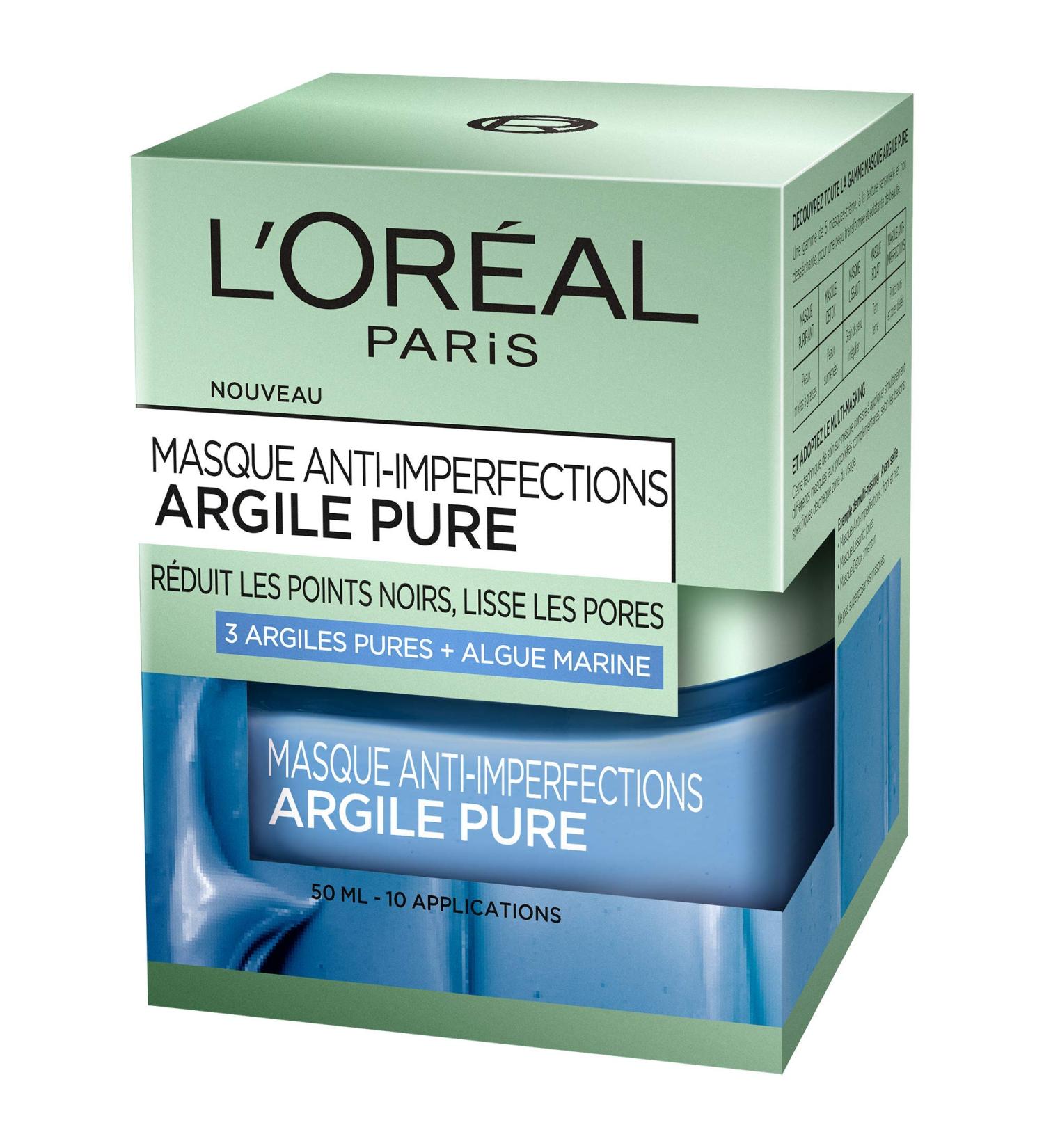 L'OREAL PARIS Anti-Imperfection Mask with Marine Algae - 50ml | Shop Internationally for Pure Clay Skincare - Buy Online on GoSupps.com