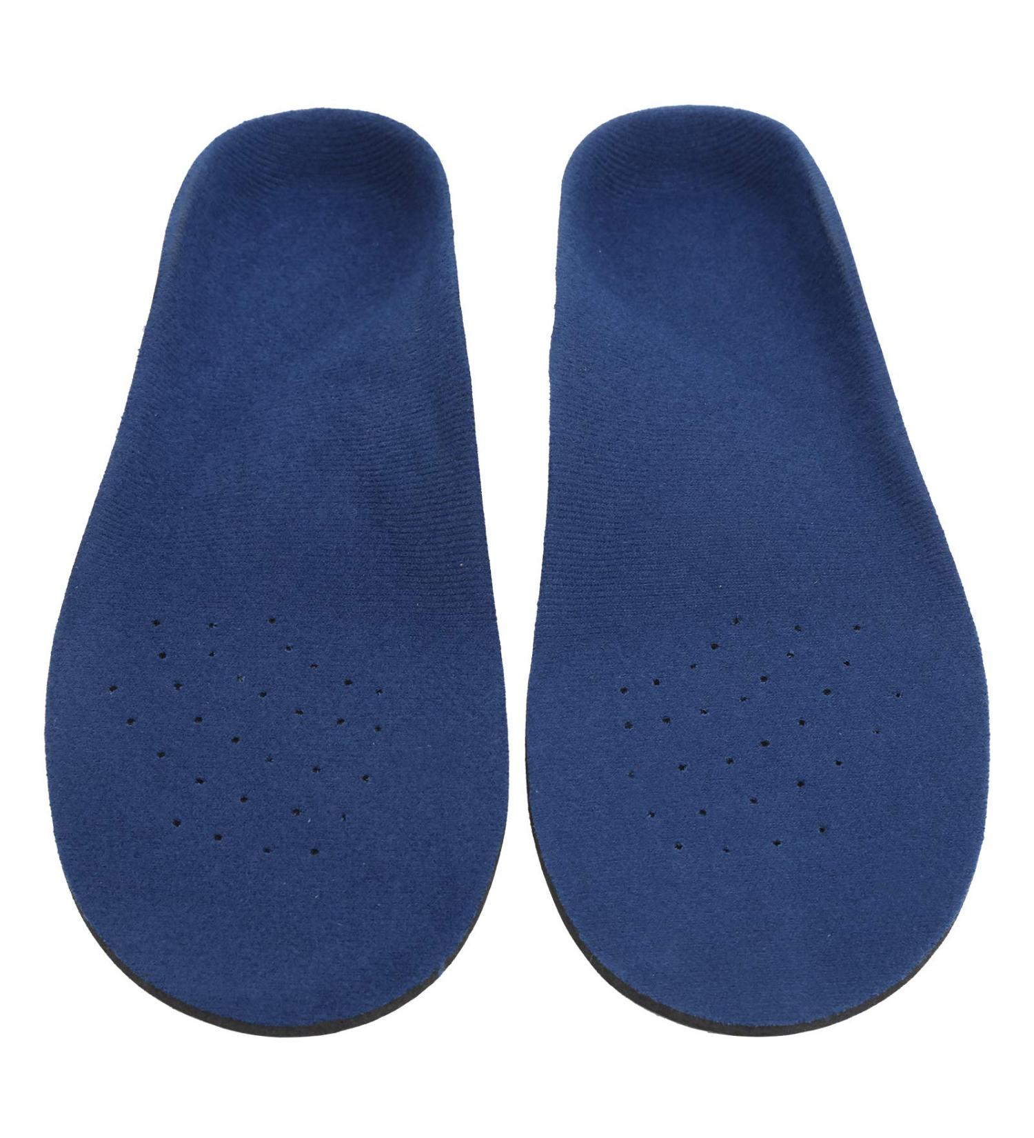 Shoe Insoles for Flat Feet & High Arches - 1.1in Arch Support Unisex 2 Pairs - Hard Bottom EVA Flannelette - Buy Online on GoSupps.com