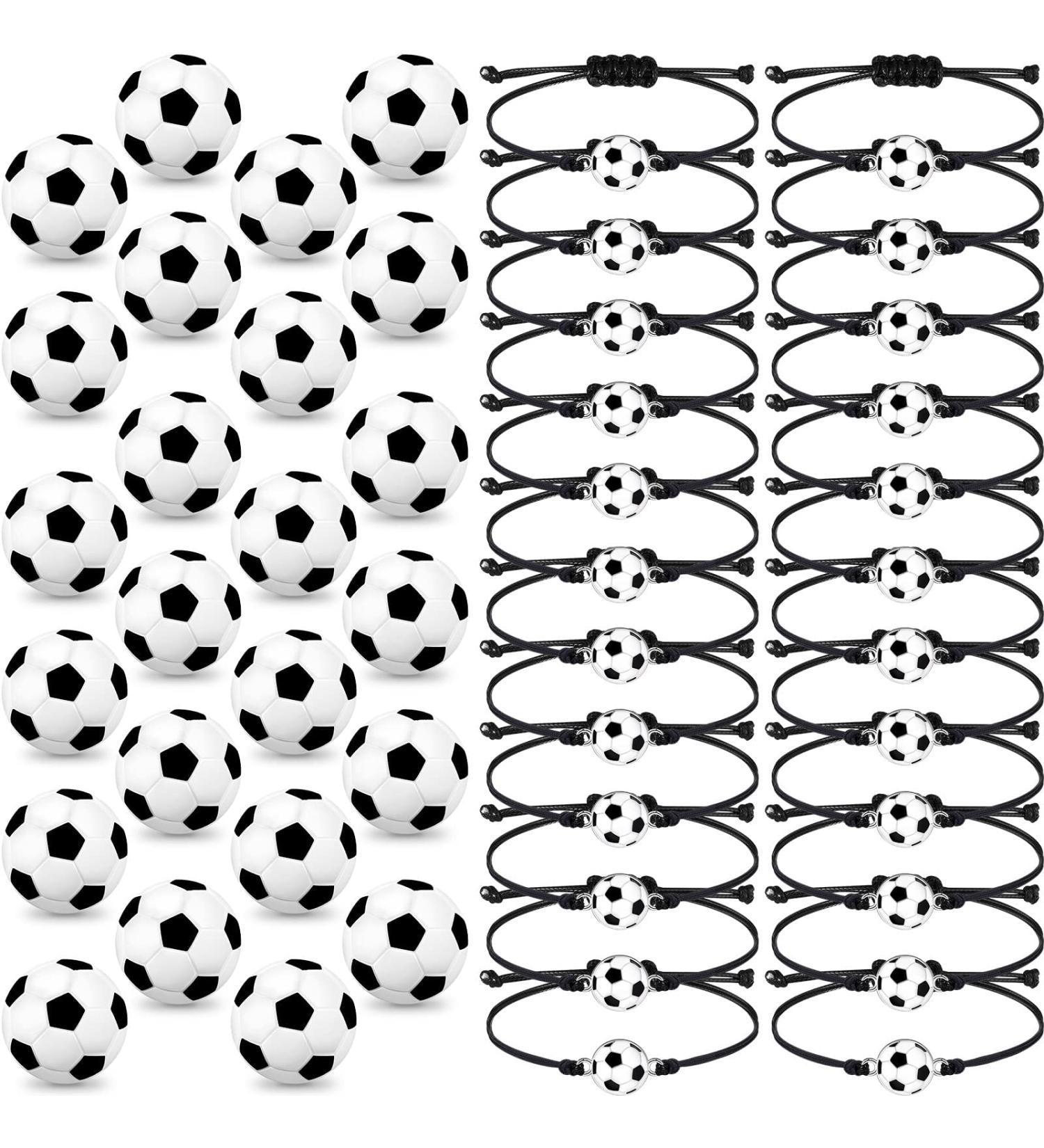 48-Piece Ball Party Favor Set: 24 Sport Wristbands + 24 Stress Balls + Adjustable Bracelets - Perfect for Team Rewards and Birthdays - Buy Online on GoSupps.com