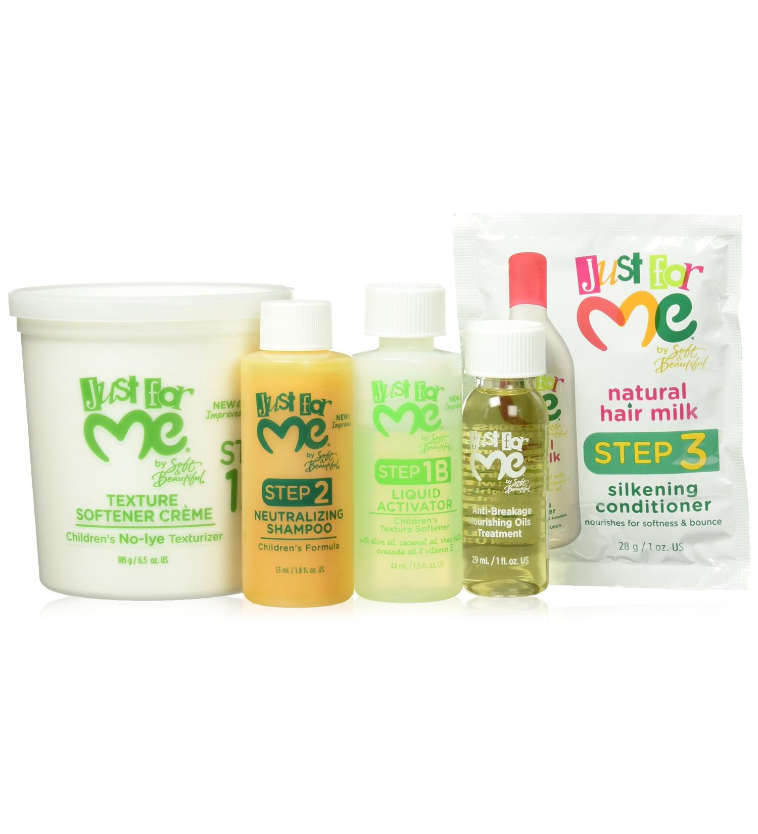 Just for Me No-Lye Texture Softener System Kit - Smooth and Manageable Hair - Buy Online on GoSupps.com
