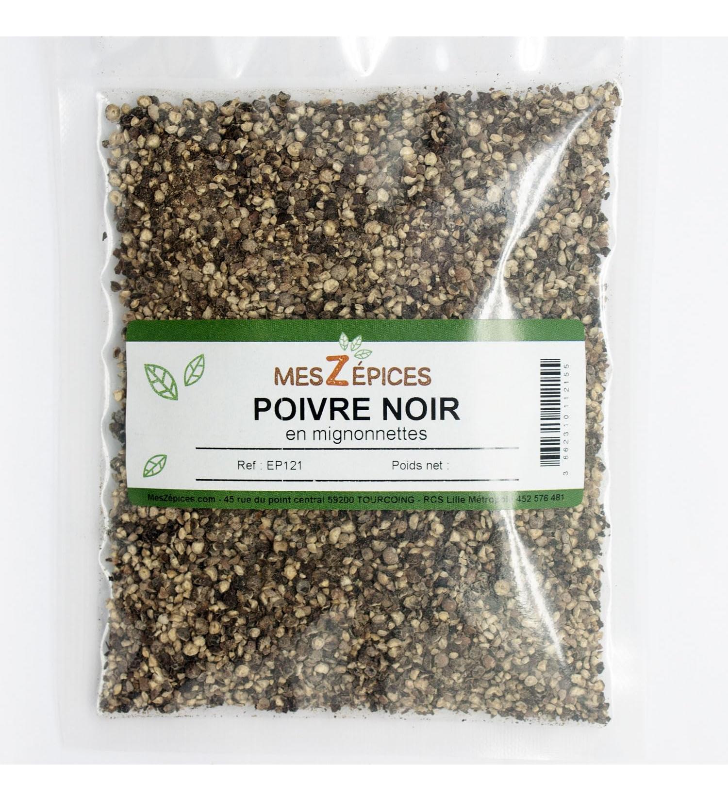 Poivre noir S lection concass grosses mignonnettes - Sachet de 100 g 100 g (Lot de 1)