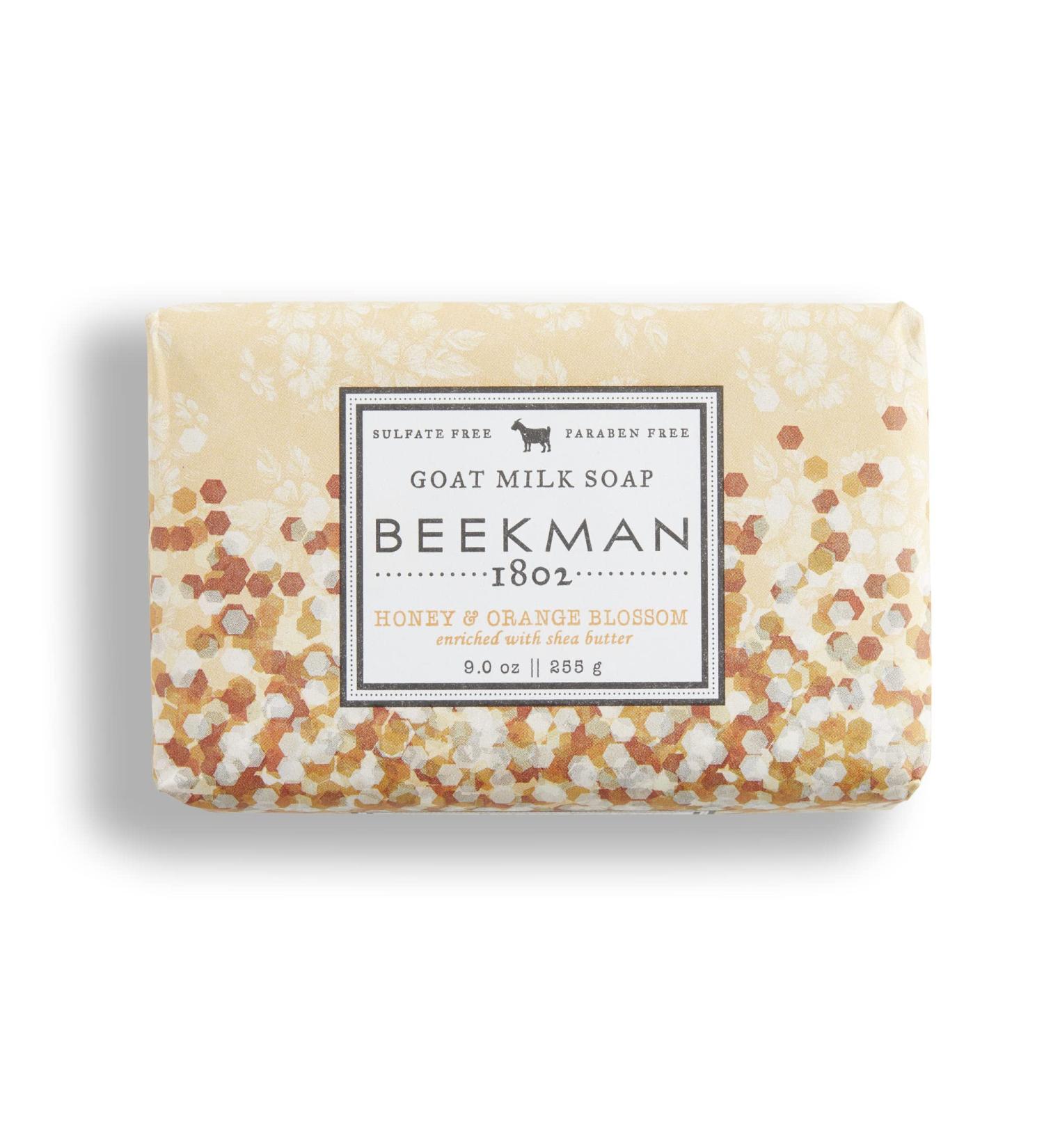Beekman 1802 Goat Milk Soap Bar Honey & Orange Blossom - 9 oz | Nourishing, Moisturizing, Hydrating Body Soap for Sensitive Skin | Cruelty Free - Buy Online on GoSupps.com