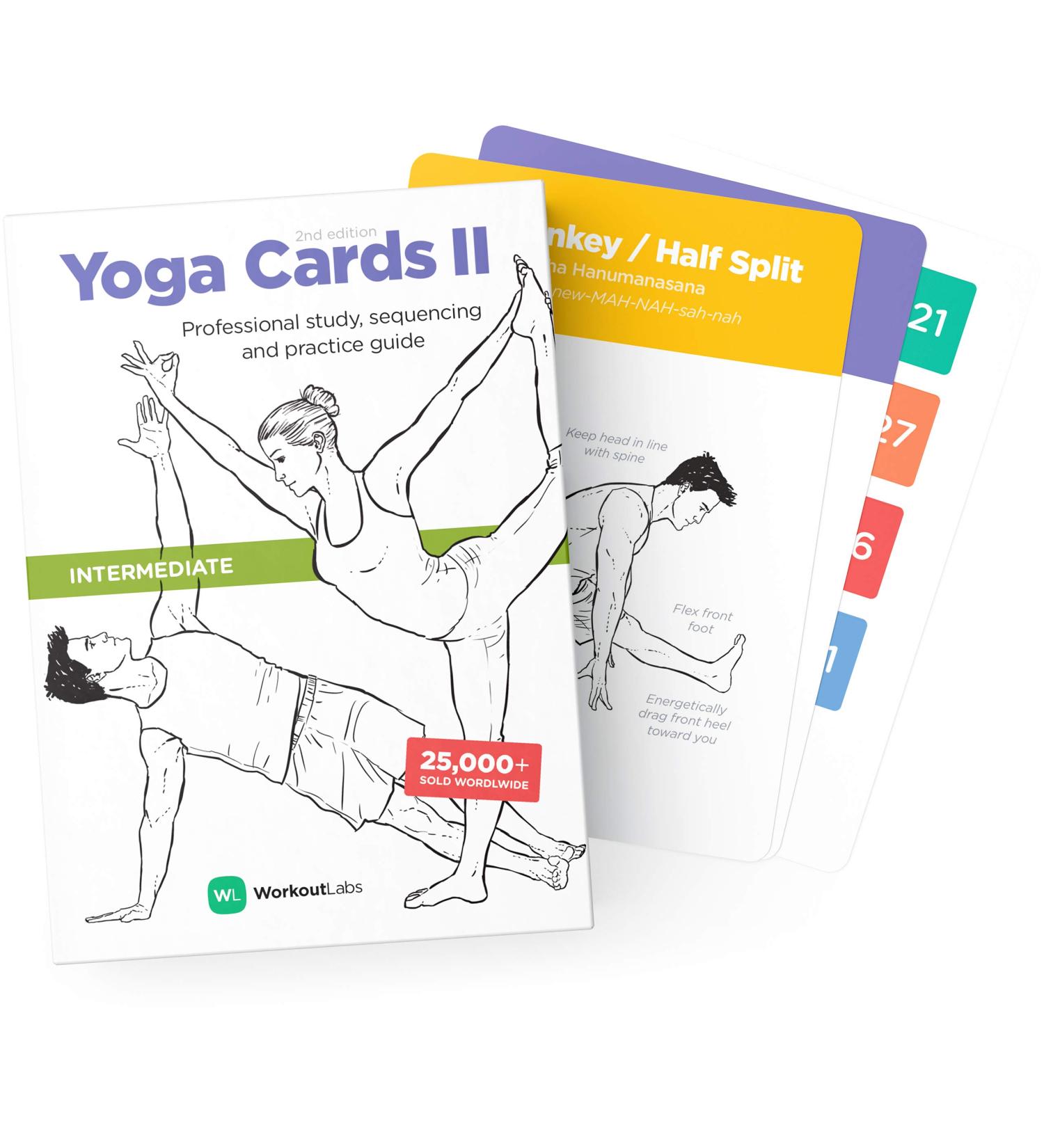 Yoga Cards II: Intermediate & Professional Visual Study Guide - Yoga Flash Cards with Sanskrit - Sequencing & Practice - Vol.2 - Buy Online on GoSupps.com