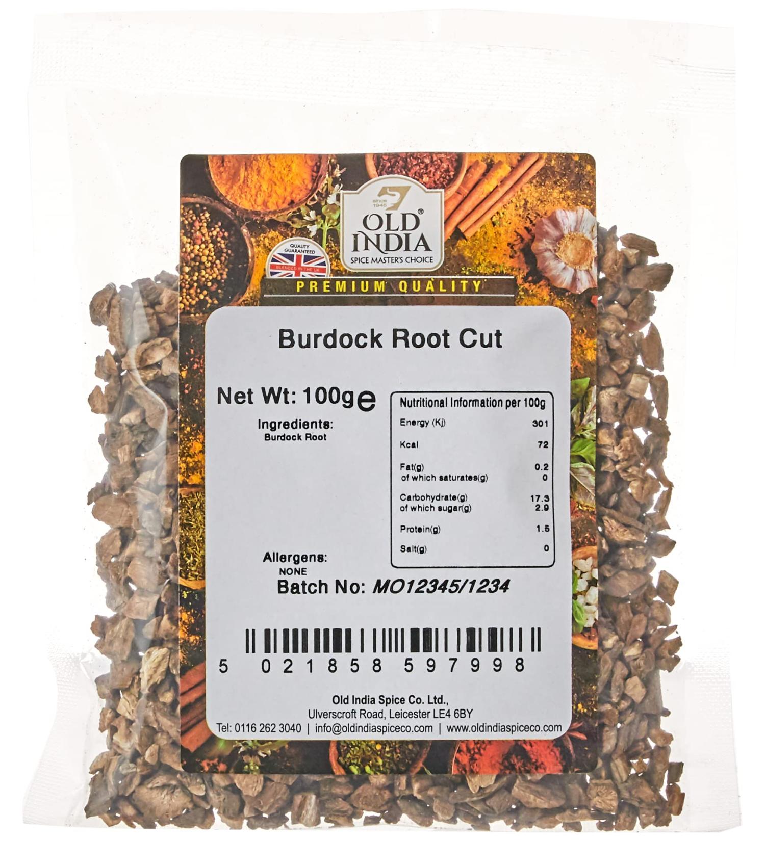 Old India Burdock Root 100g - Premium Quality Herbal Supplement - Buy Online on GoSupps.com