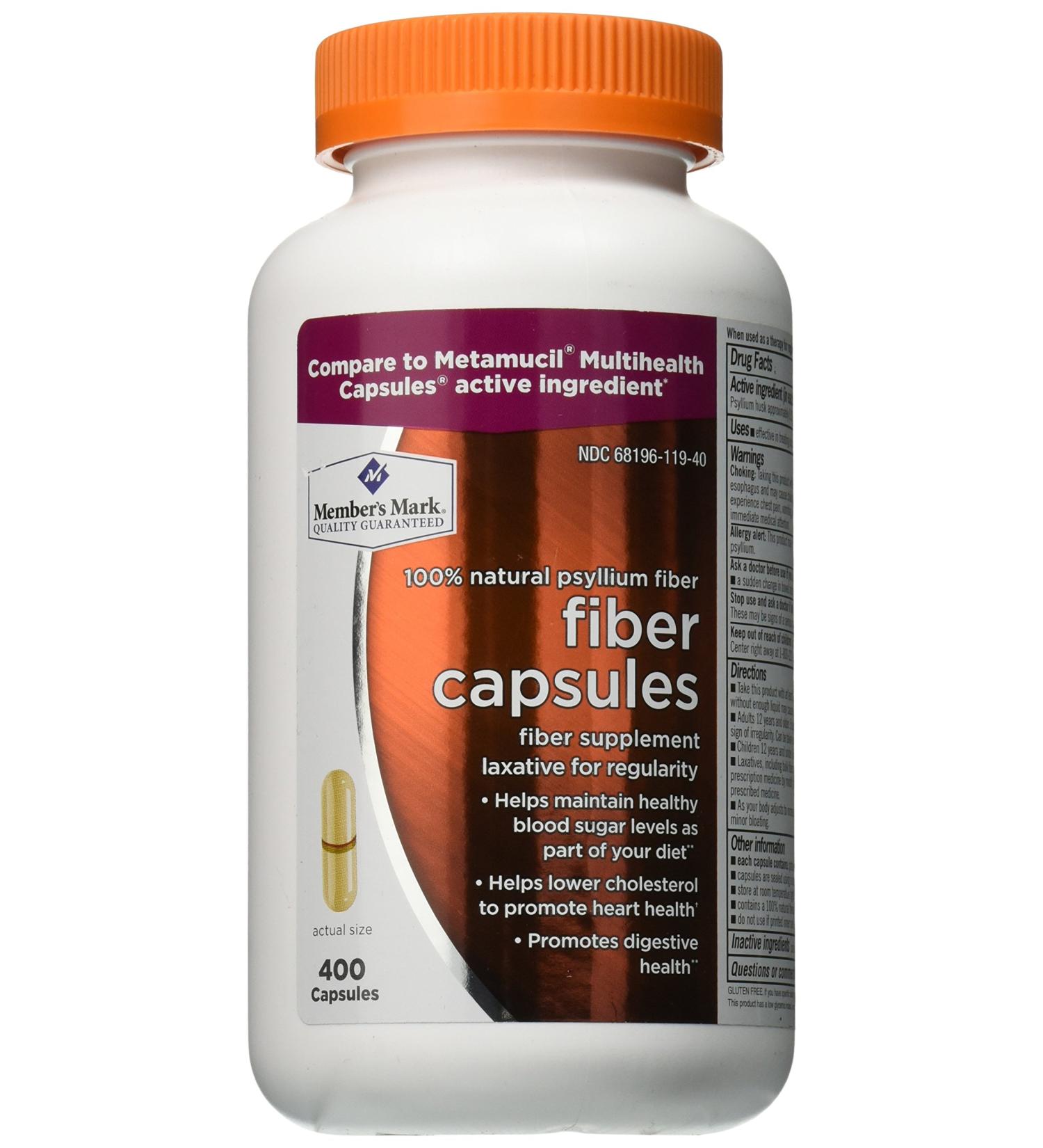 Member's Mark Fiber Capsules 400 Count - High-Quality Fiber Supplement - Buy Online on GoSupps.com