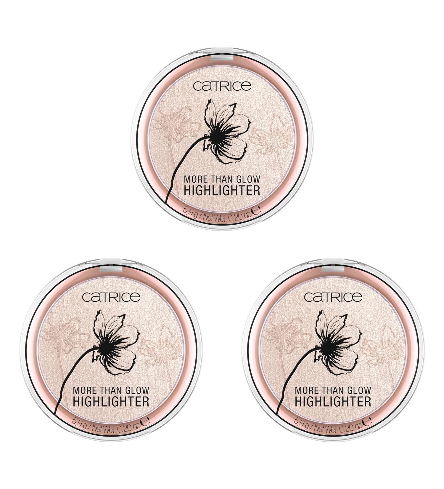  Catrice Catrice More Than Glow 3-Pack Highlighters No. 020 Supreme Intense Metallic Shimmer Rose Vegan Microplastic-Free Nanoparticle-Free 3 x 5.9g - Buy Online on GoSupps.com