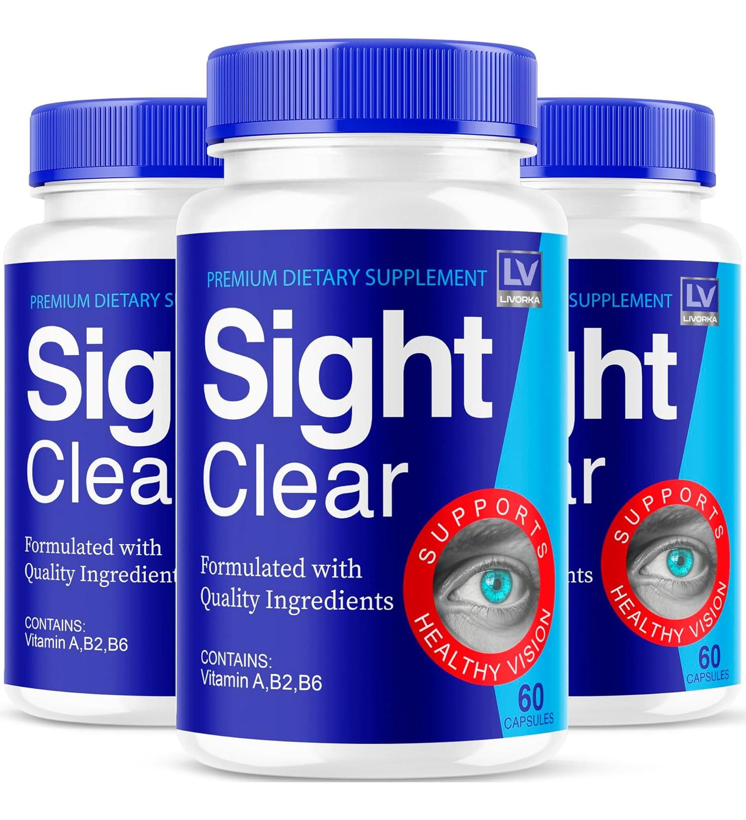 Sight Clear Pills For Eyes Sight Clear For Healthy Vision 20/20 Vision Vitamins 60 Capsules - Pack Of 3 - Buy Online on GoSupps.com