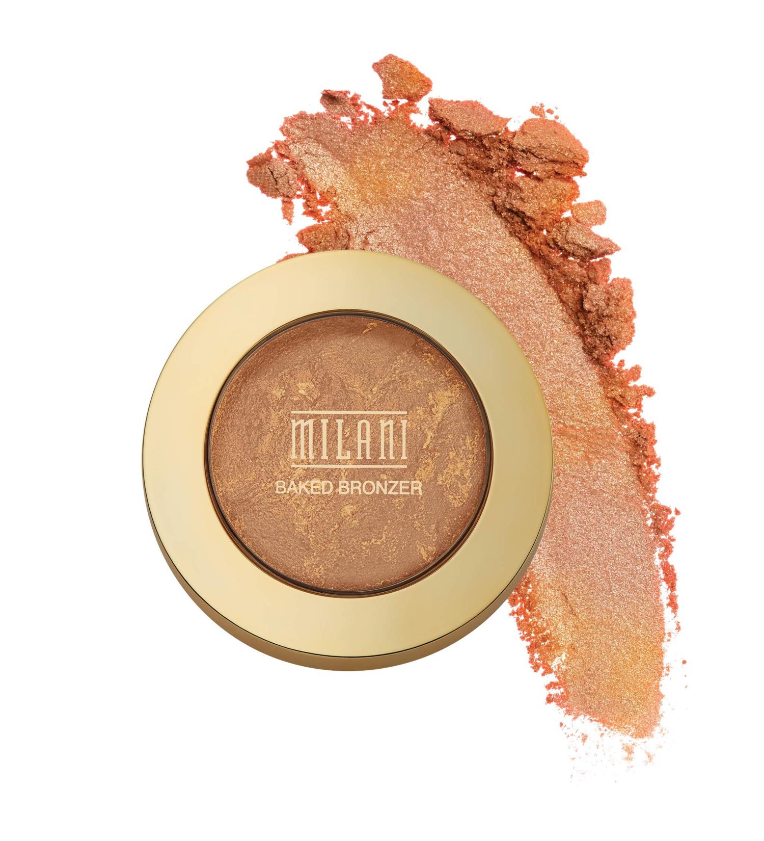 Milani Soleil Baked Bronzer - Cruelty-Free Shimmer Bronzing Powder | Contour, Highlight, and Bronze Makeup | 0.25 oz - Buy Online on GoSupps.com