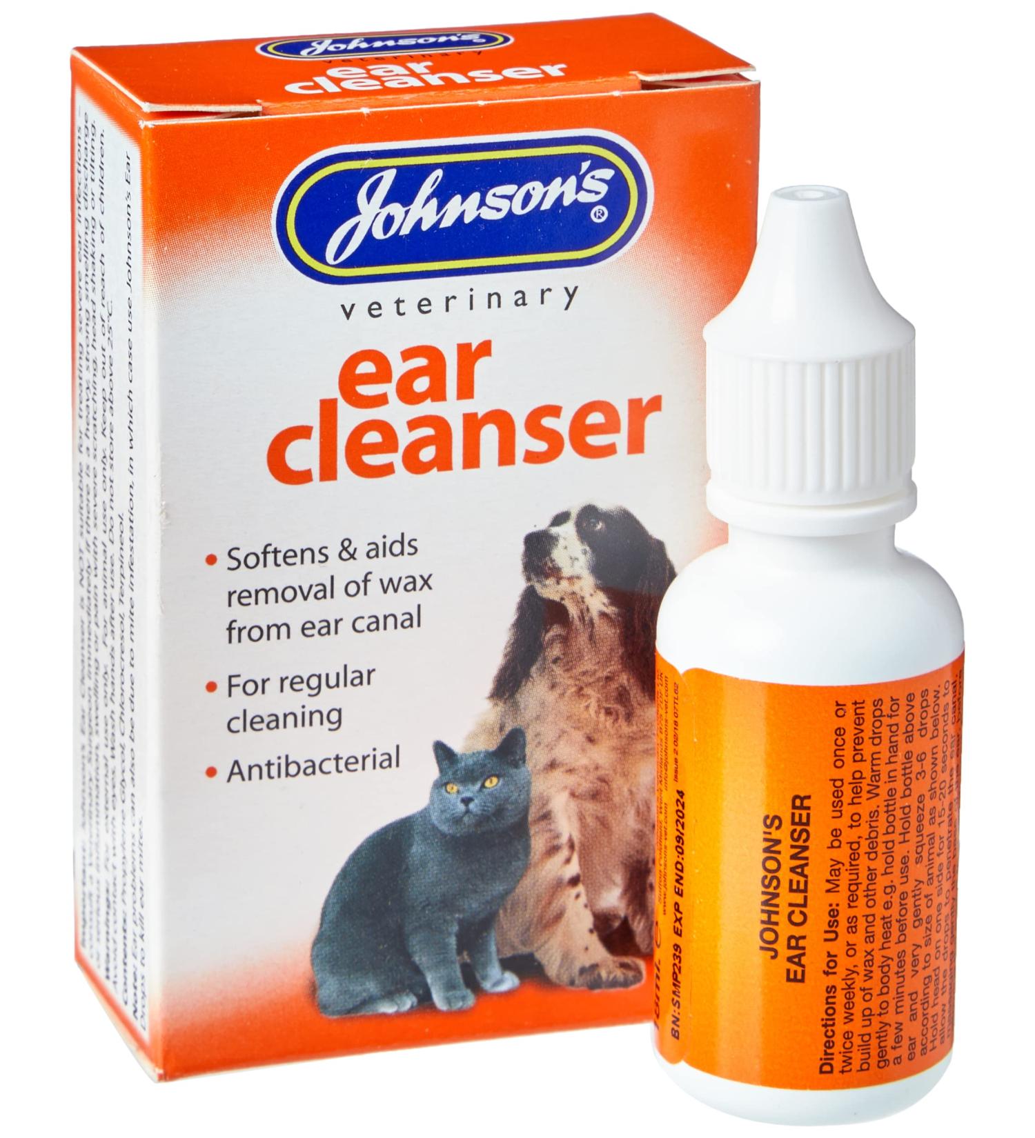 Johnsons Vet Ear Cleanser 18 ml clear