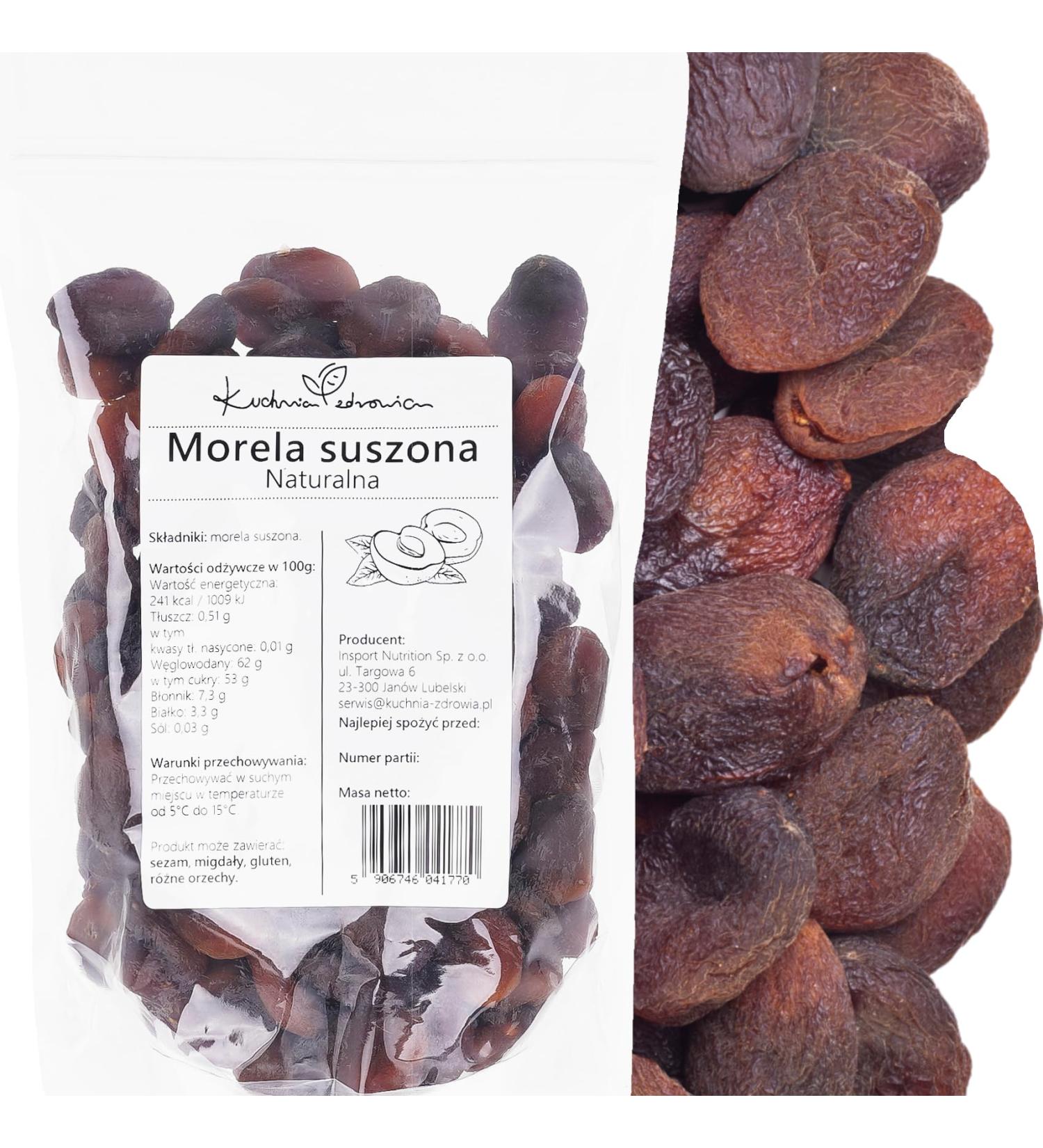 Abricots Secs Naturels Sans Conservateurs 1 kg Fruits Moelleux S ch s au Soleil Riche en Fibres & Sans Soufre | KUCHNIA ZDROWIA 1kg - Buy Online on GoSupps.com