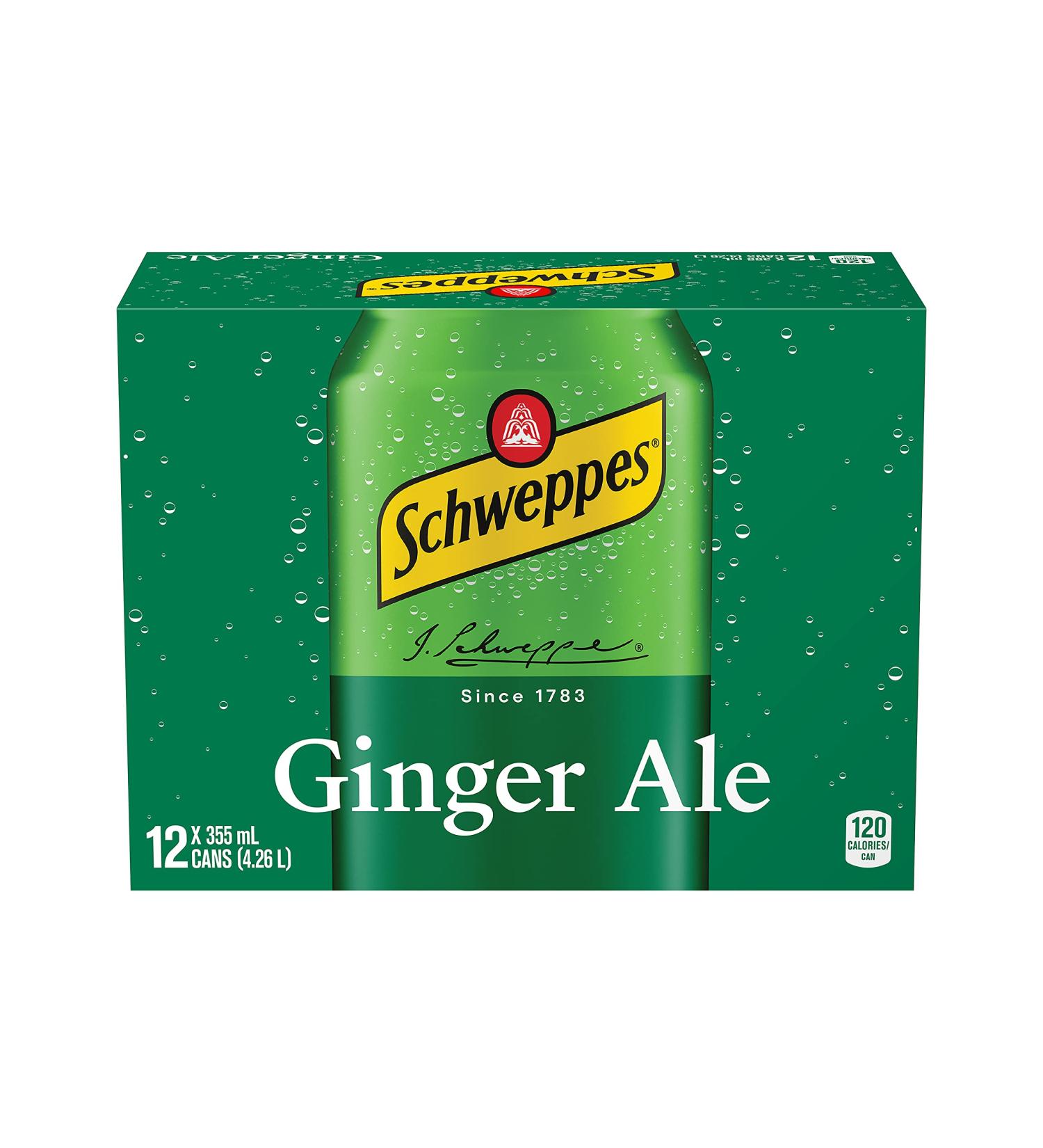 Schweppes Ginger Ale 355 mL Cans 12 Pack - Buy Online on GoSupps.com