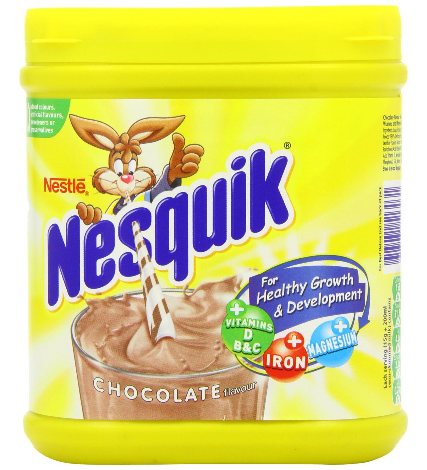 Nestle Nesquik Chocolate Flavour Milk Powder 2x500g Tubs - Buy Online on GoSupps.com